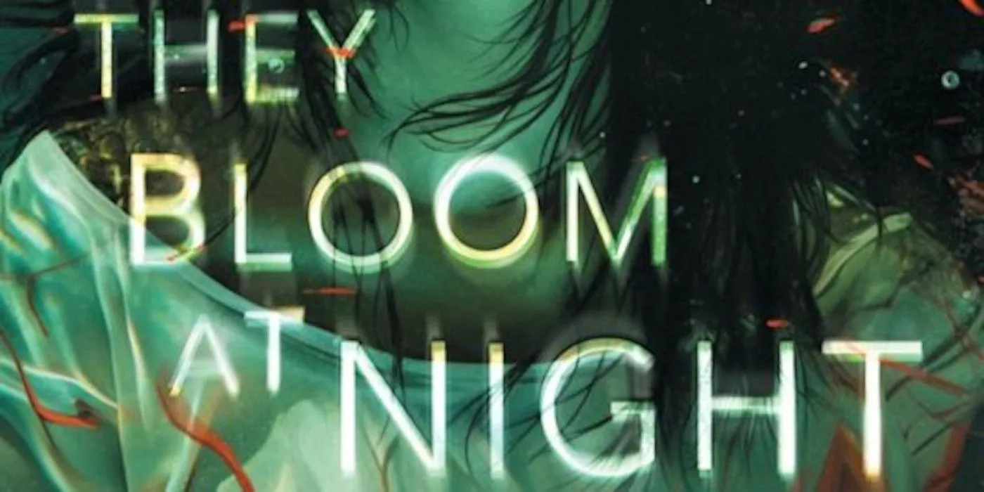 They Bloom at Night cover showcasing the neck of a woman with dark hair