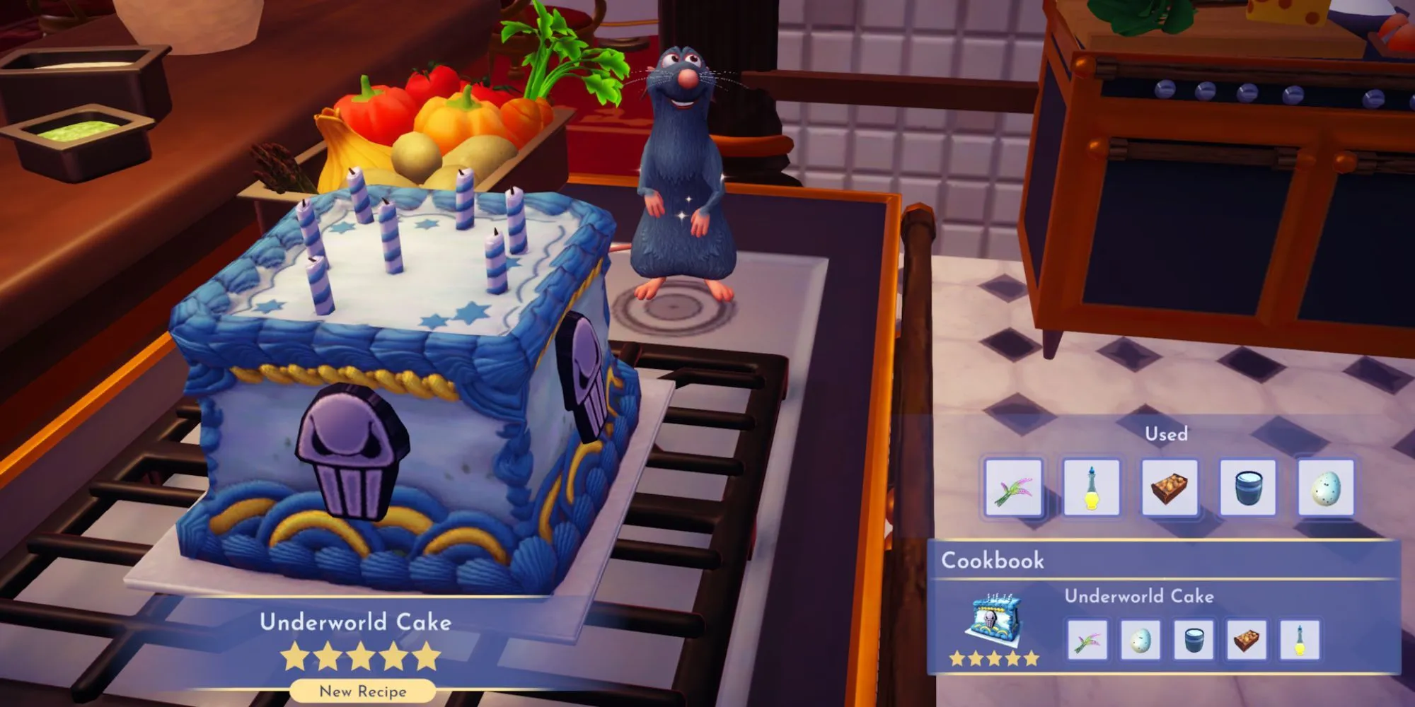 Underworld Cake recipe in Disney Dreamlight Valley