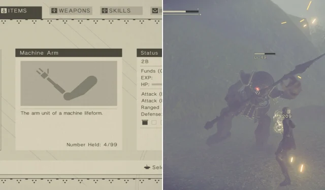 NieR: Automata – Best Locations to Farm Machine Arms Efficiently