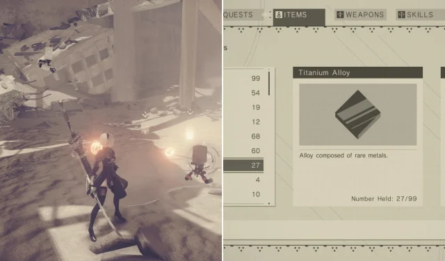 NieR: Automata Farming Locations dla Titanium Alloy