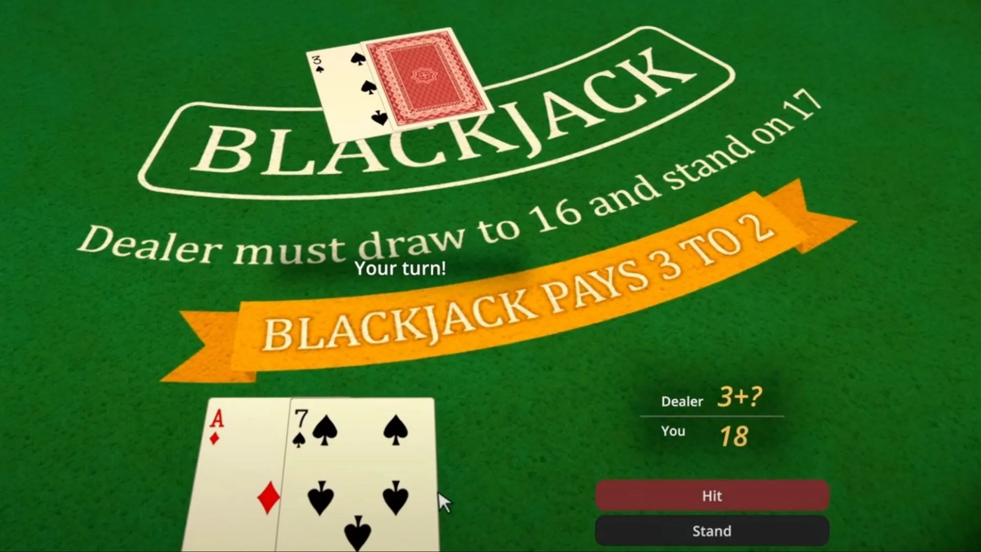 Blackjack (Image via TVGS || YouTube/Jpw03) Blackjack (Image via TVGS || YouTube/Jpw03)