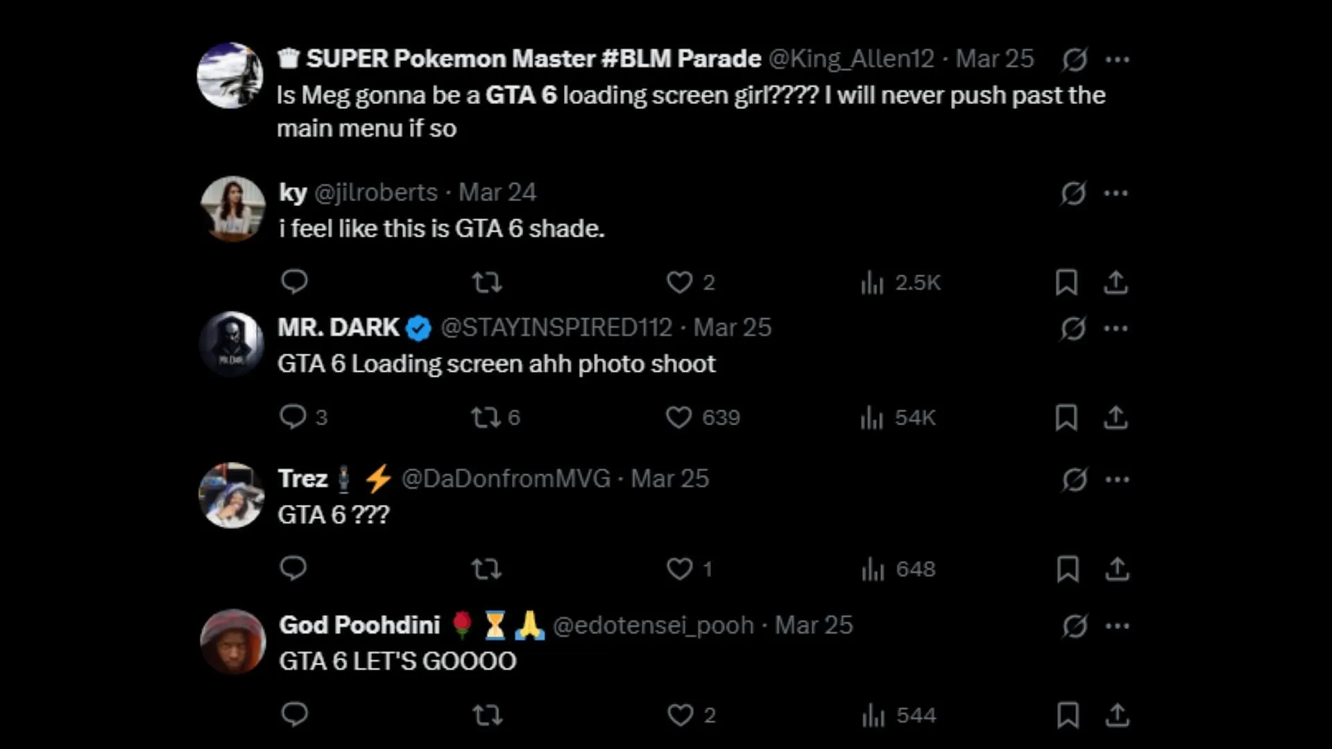 Fans react to Megan Thee Stallion's X post suspecting possible GTA 6 links (Images via X) Fans react to Megan Thee Stallion's X post suspecting possible GTA 6 links (Images via X)