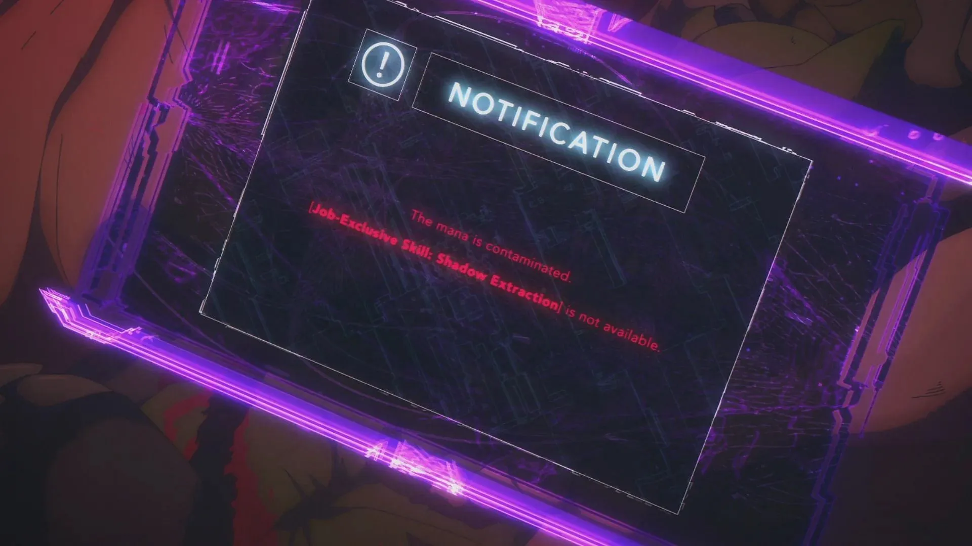 System Notification for Failed Shadow Extraction (Image via A-1 Pictures) System Notification for Failed Shadow Extraction (Image via A-1 Pictures)