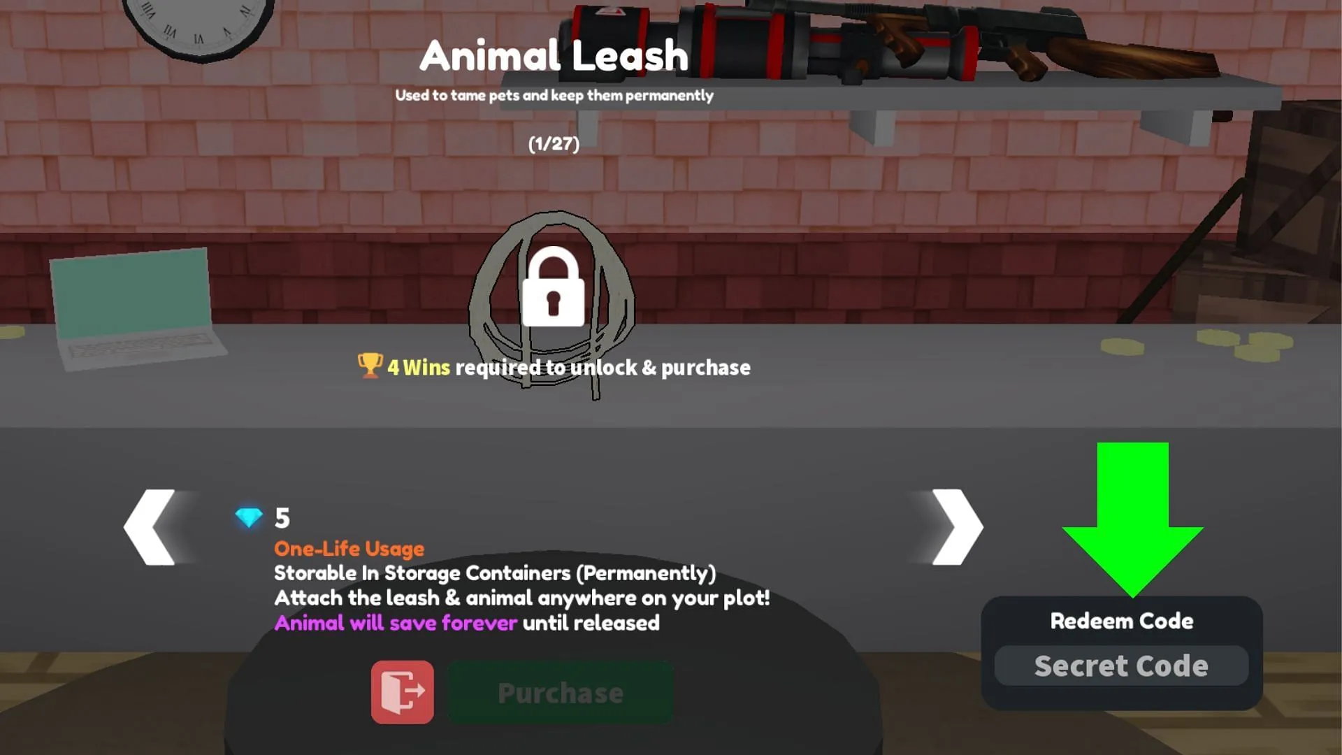 The code box can be found in the Store (Image via Roblox)