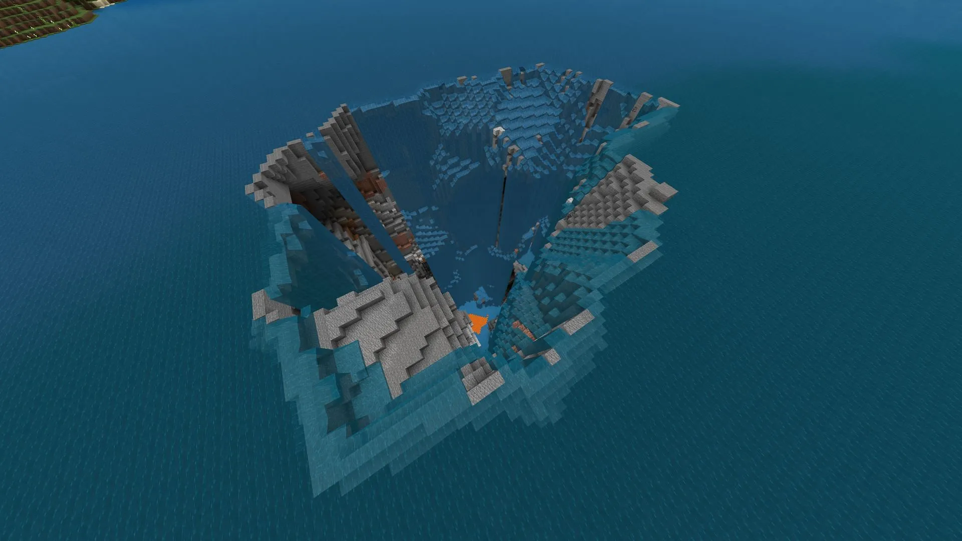 If Minecraft fans need quick access to the underground, this seed has a solution (Image via Mojang) If Minecraft fans need quick access to the underground, this seed has a solution (Image via Mojang)