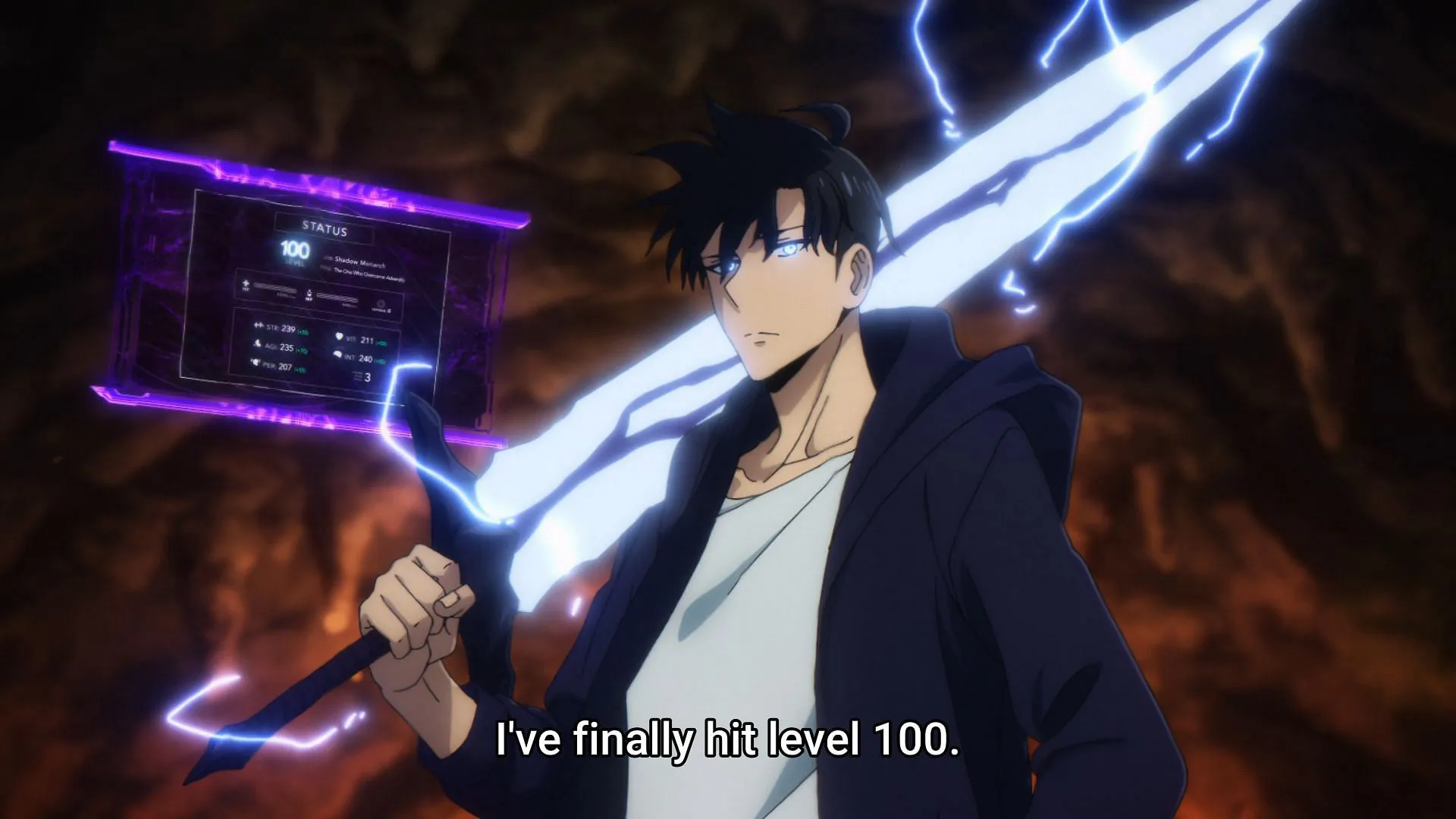 Jinwoo reaches Level 100 in Solo Leveling Season 2 Episode 13