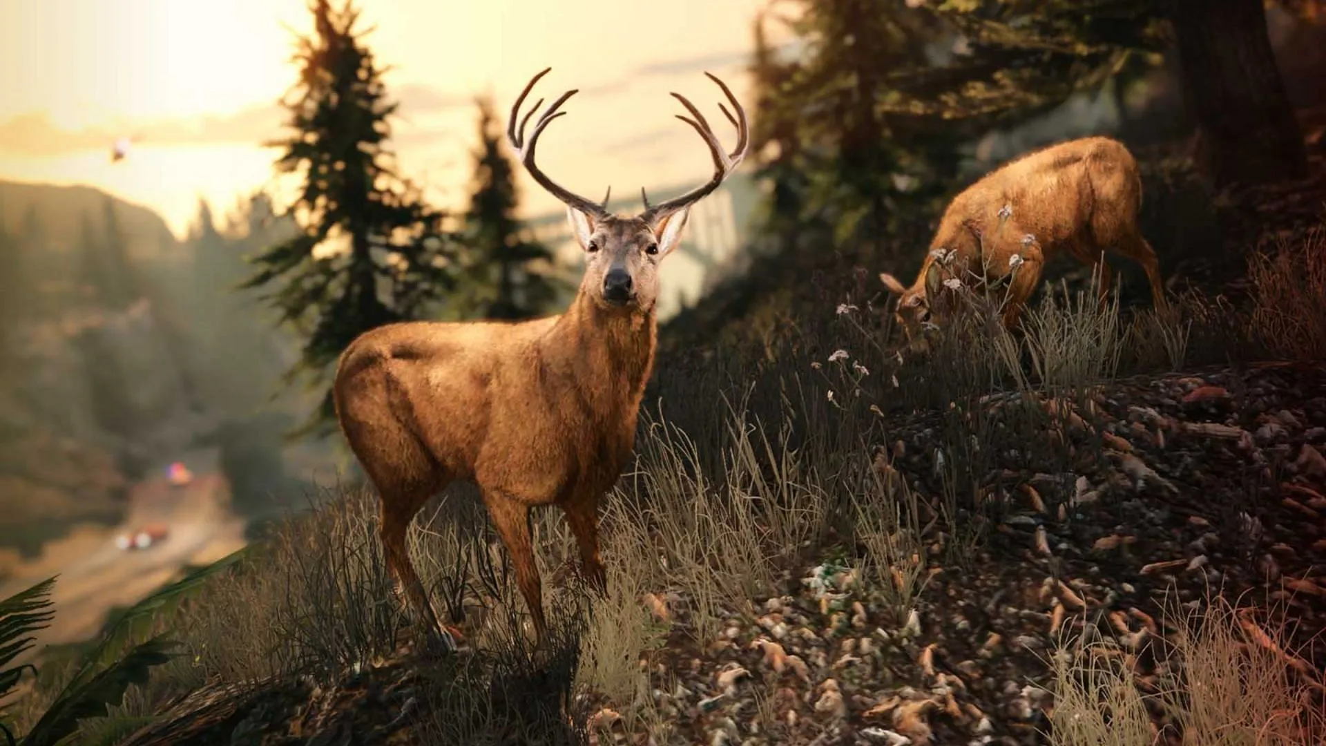 Deer in Grand Theft Auto Online Enhanced (Image via Rockstar Games) Deer in Grand Theft Auto Online Enhanced (Image via Rockstar Games)