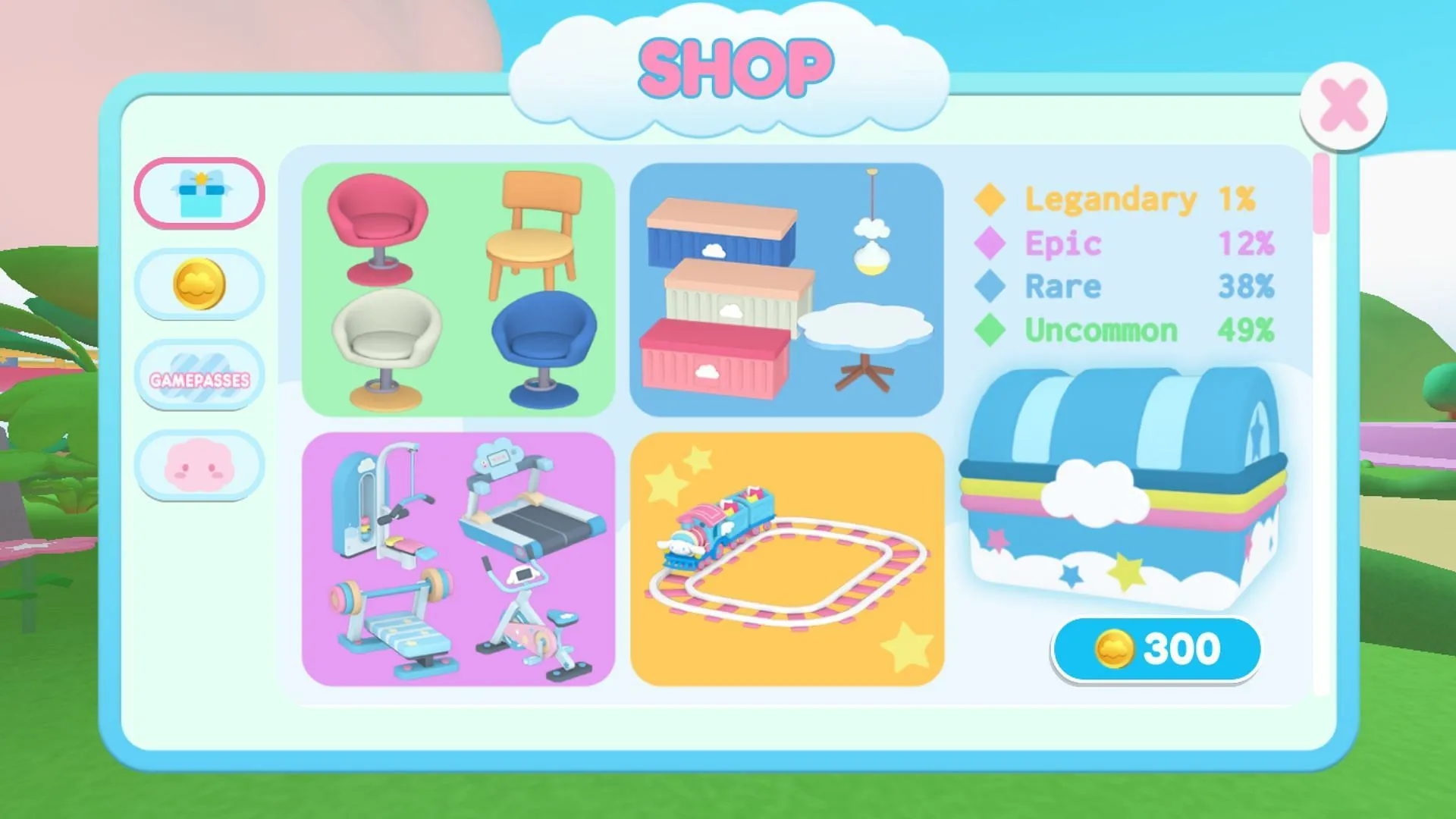 Buy Crates to get rare items and furniture (Image via Roblox) Buy Crates to get rare items and furniture (Image via Roblox)