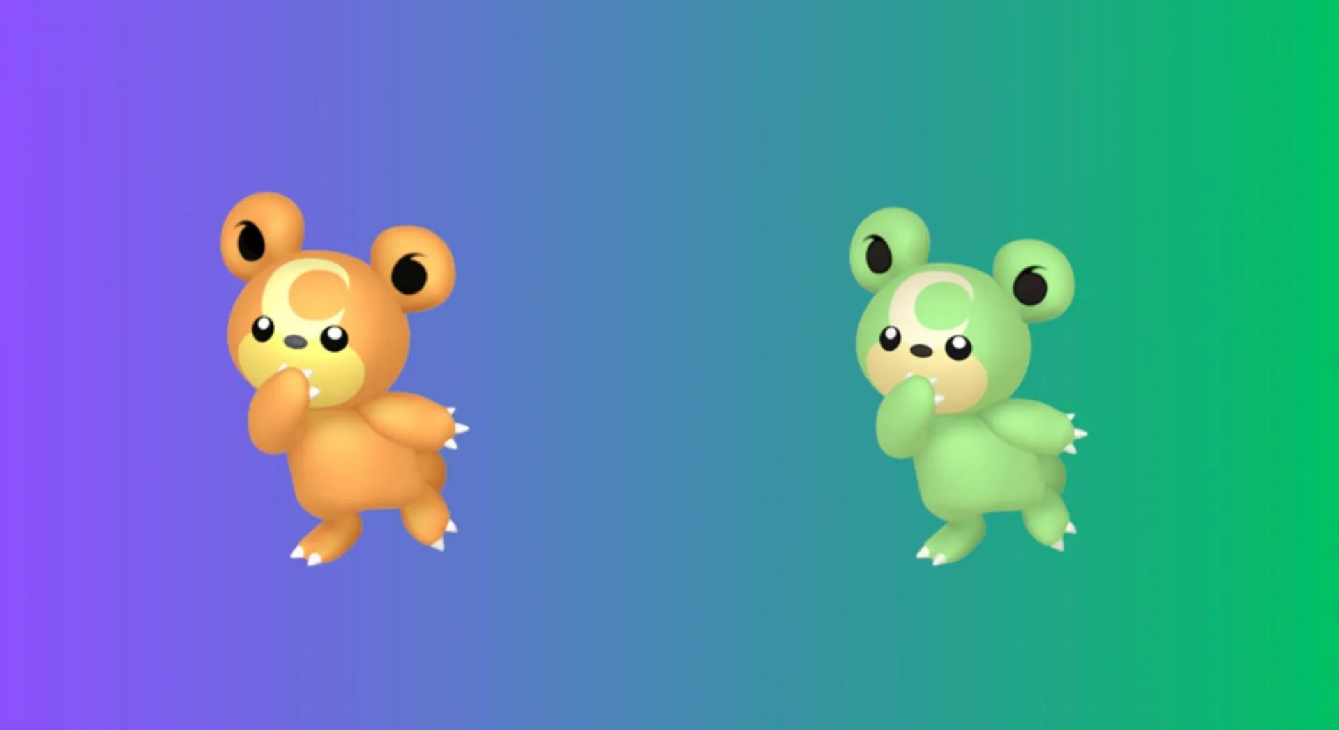 Teddiursa and its shiny form