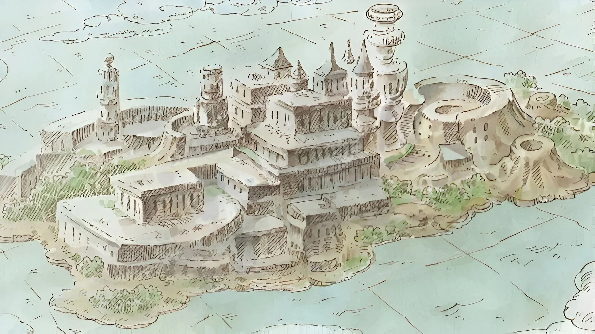 The Ancient Kingdom as seen in the anime (Image via Toei Animation) The Ancient Kingdom as seen in the anime (Image via Toei Animation)