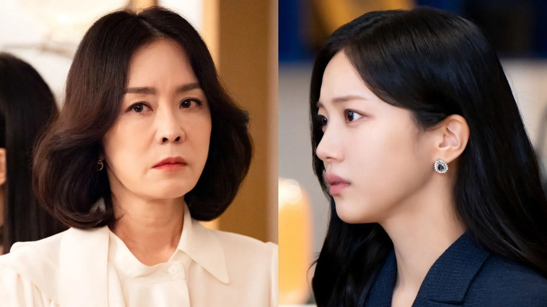 Kim Jung-nan as Cha Deok-hui and Hong Hwa-yeon as Yeo Eu-nam in Buried Hearts Kim Jung-nan as Cha Deok-hui and Hong Hwa-yeon as Yeo Eu-nam in Buried Hearts
