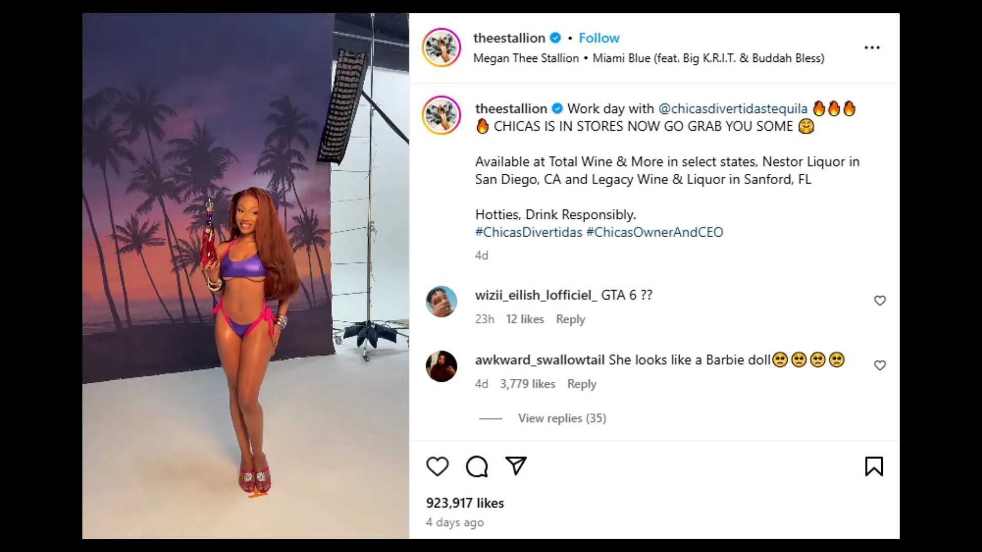 Megan Thee Stallion's Instagram post explains the photoshoot wasn't related to Grand Theft Auto 6 (Image via Instagram/@theestallion) Megan Thee Stallion's Instagram post explains the photoshoot wasn't related to Grand Theft Auto 6 (Image via Instagram/@theestallion)