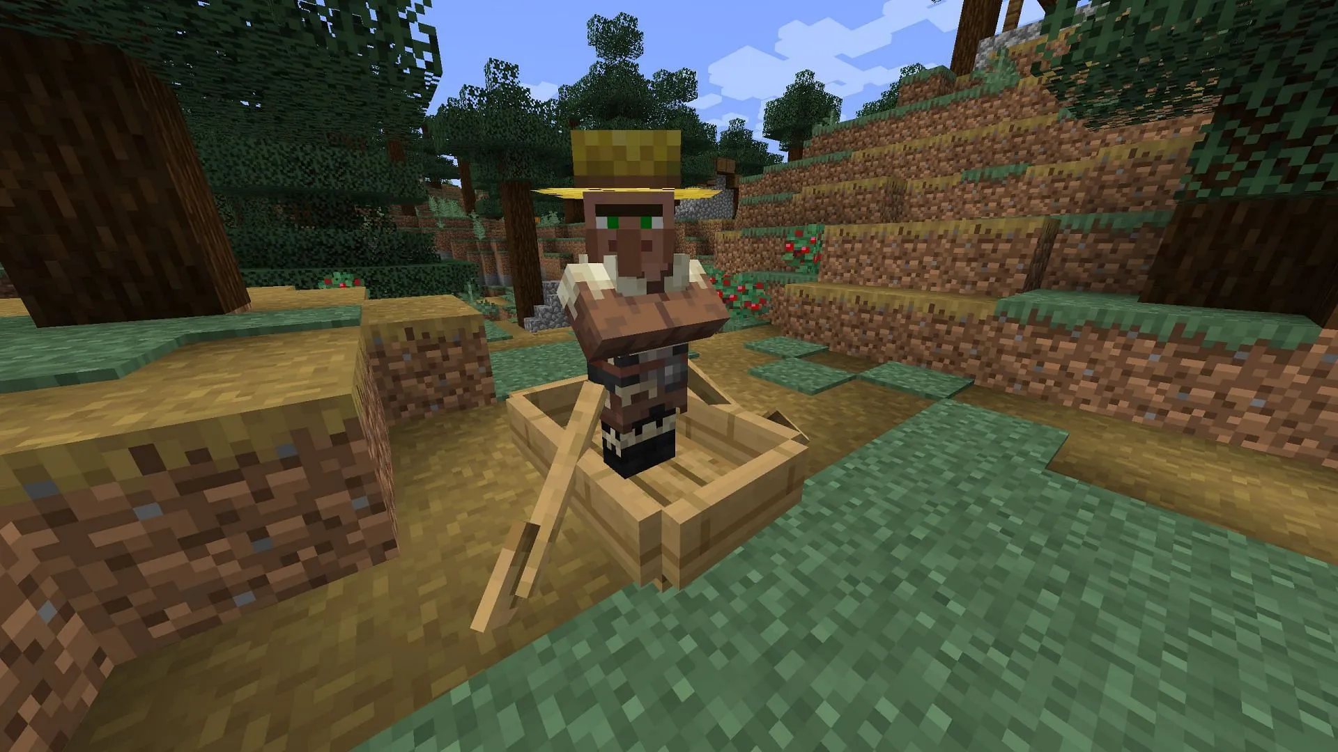 A farmer can work in a crop farm and buy various crops for emeralds (Image via Sportskeeda Gaming/Mojang Studios) A farmer can work in a crop farm and buy various crops for emeralds (Image via Sportskeeda Gaming/Mojang Studios)