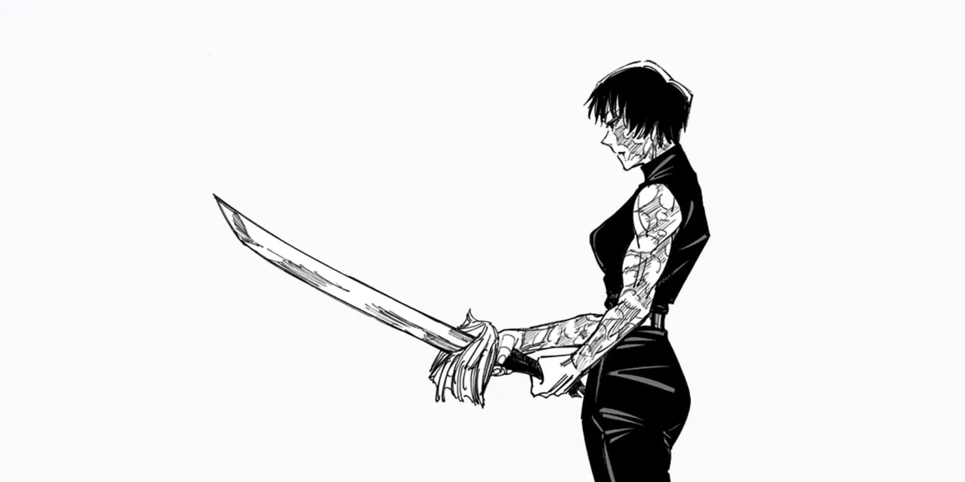 Maki holding Split Soul Katana