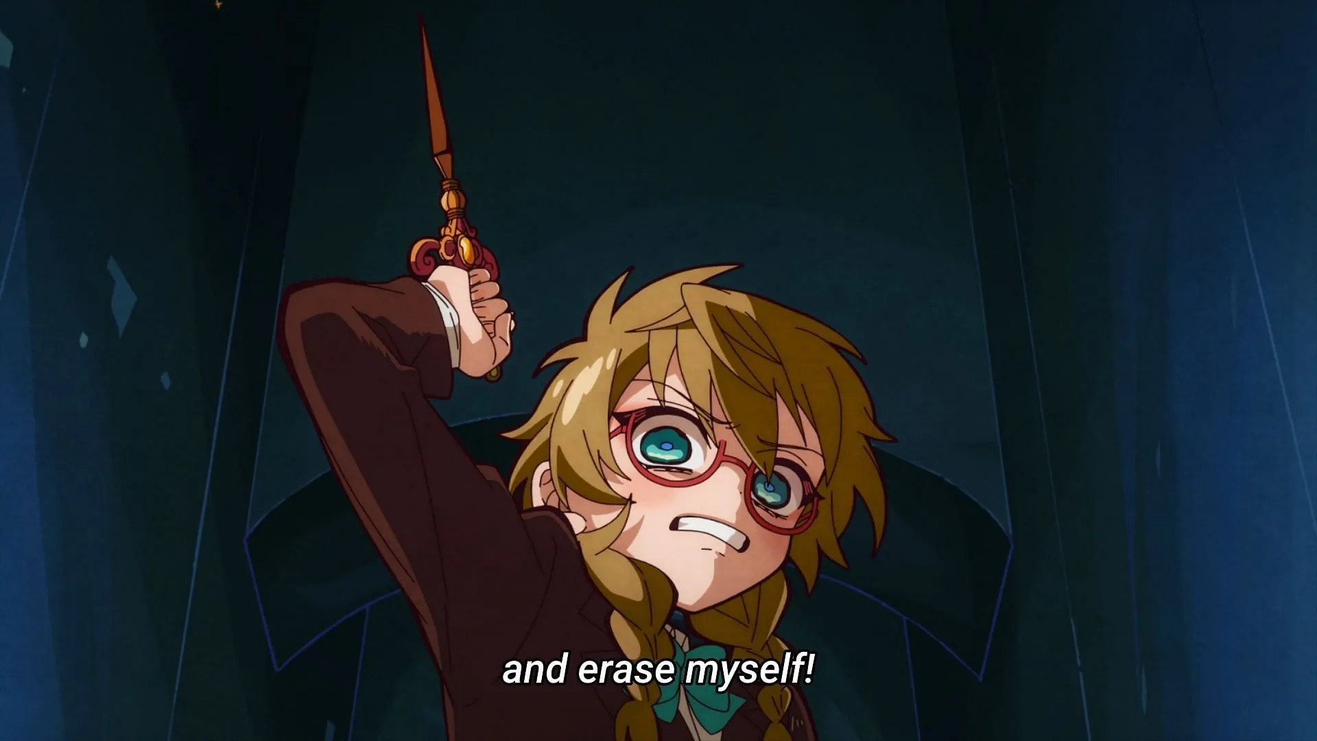 Shijima attempting to kill Mei (Image via Lerche)