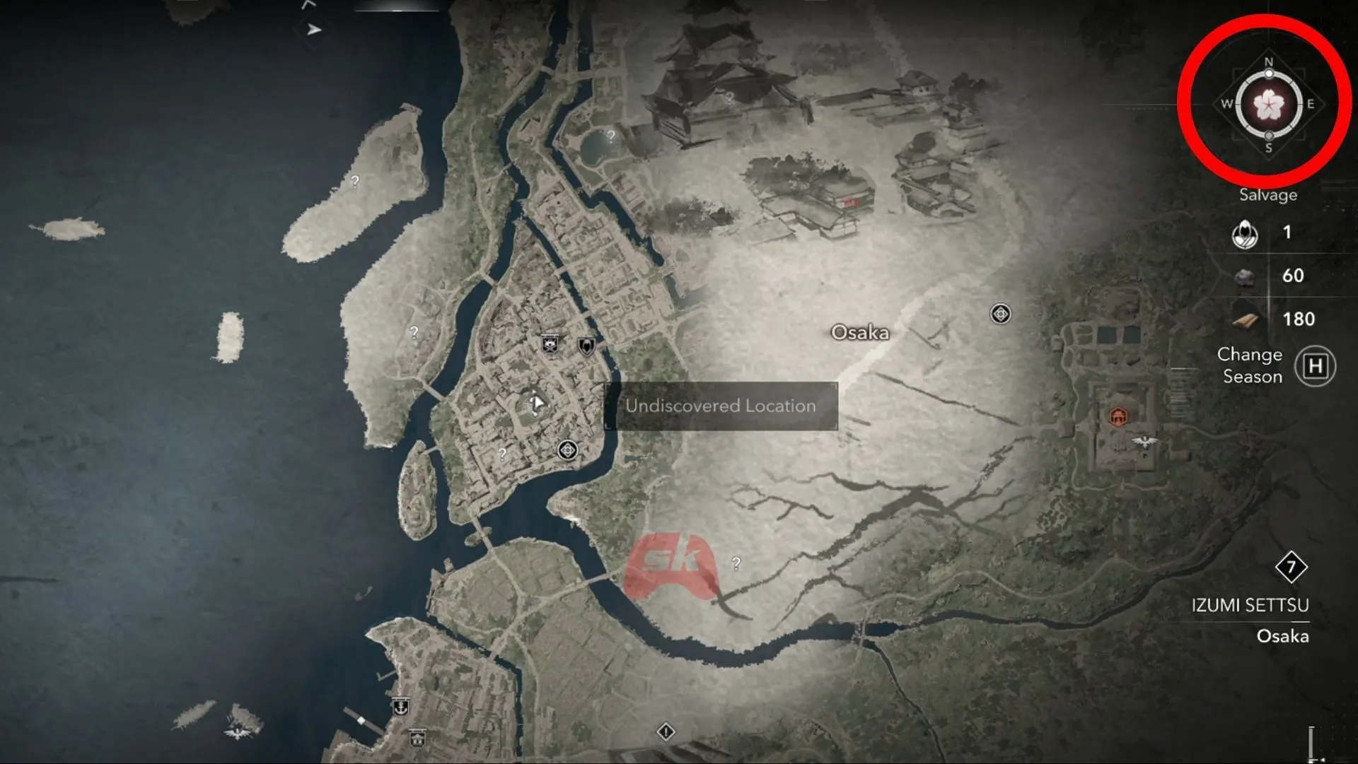 Changing seasons in Assassin's Creed Shadows (Image via Sportskeeda Gaming || Ubisoft)