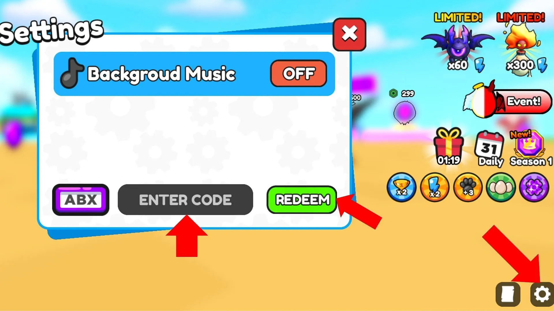 Entering a code in Shark Dash Racing Entering a code in Shark Dash Racing