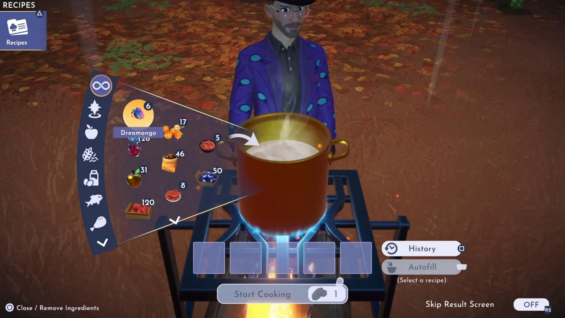 Put all the items into the pot to make Loaded Breakfast Yogurt (Image via Gameloft || YouTube@GreyManeGaming)