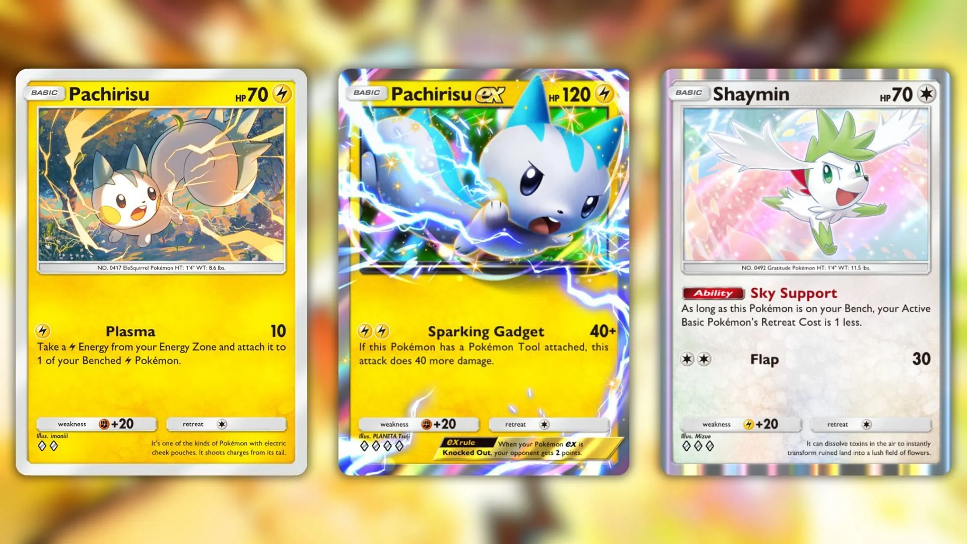 Supporting cards for the Pikachu ex deck Supporting cards for the Pikachu ex deck