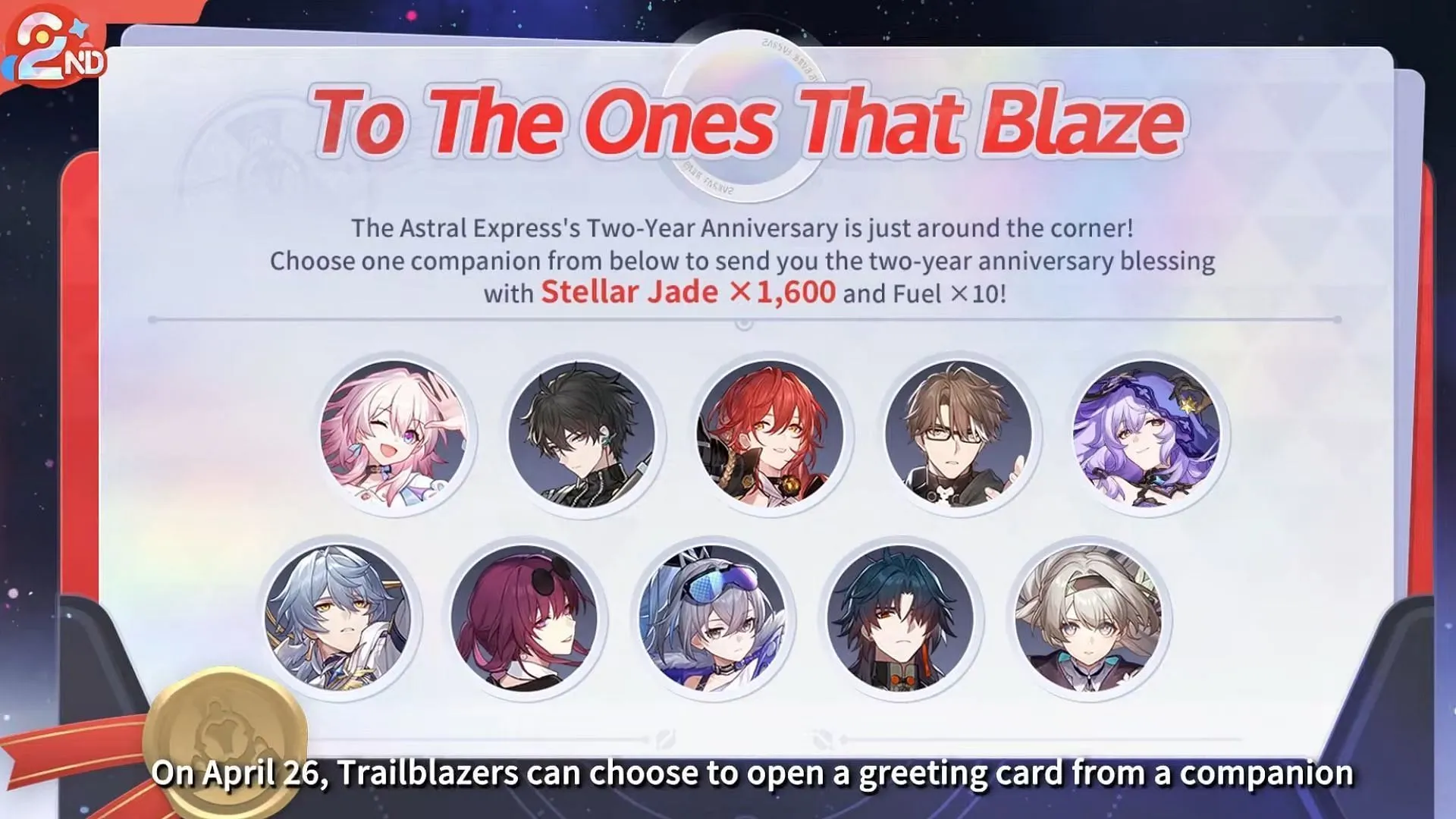 The To The Ones That Blaze event (Image via HoYoverse)