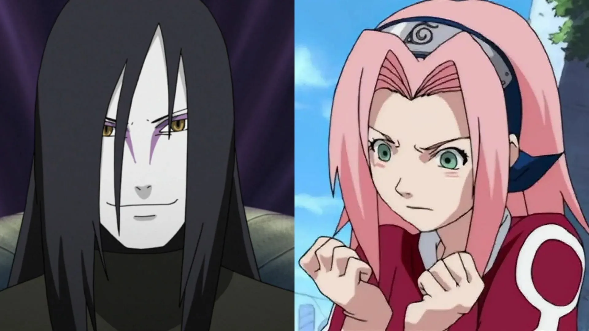Orochimaru and Sakura as seen in the anime (Image via Studio Pierrot)