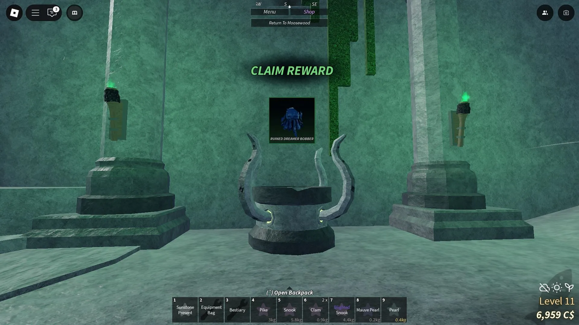 Collect the Cults Curse pool reward from the altar (Image via Roblox) Collect the Cults Curse pool reward from the altar (Image via Roblox)