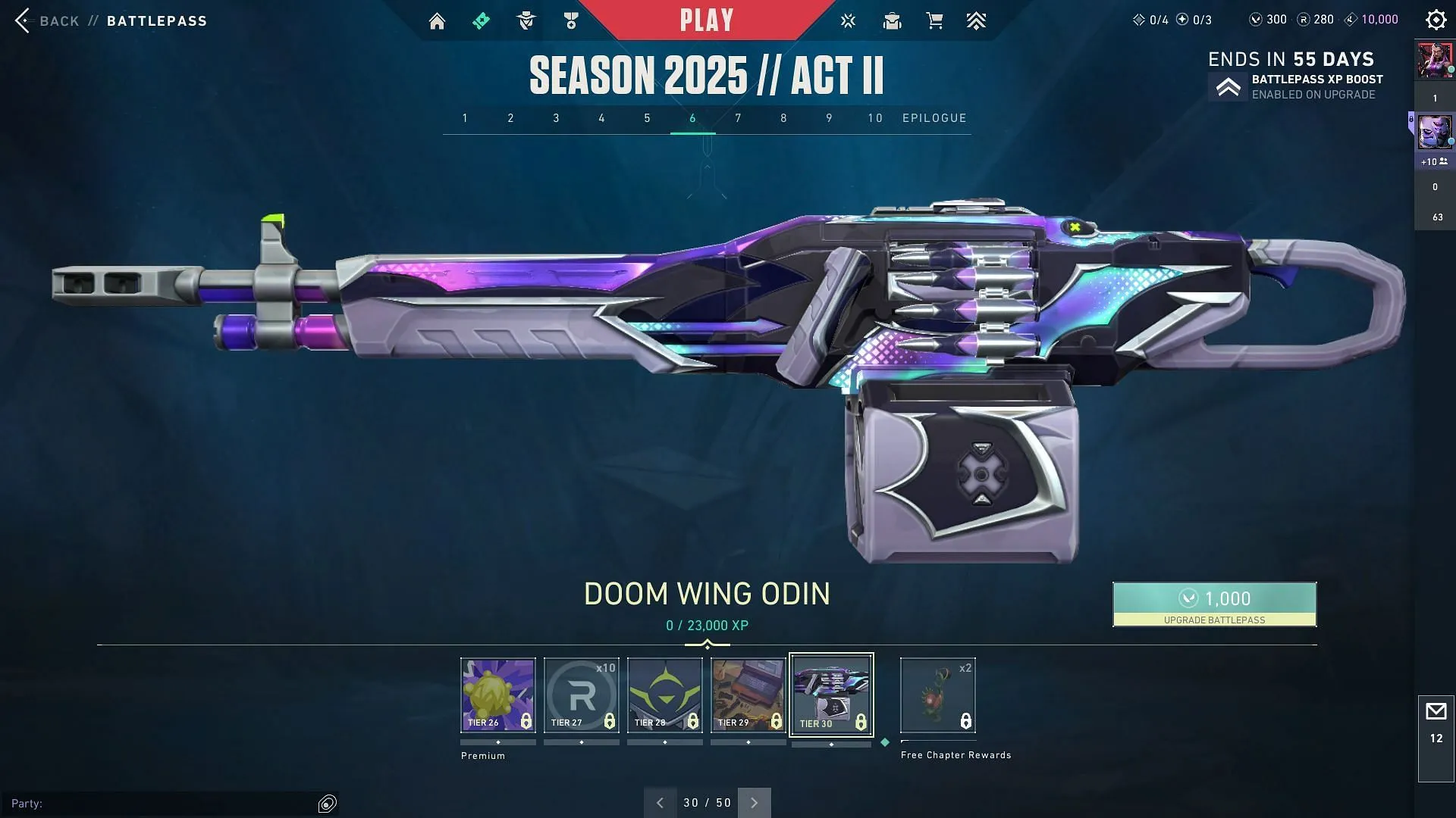Tier 26-30 rewards in Valorant Season 2025 Act 2 Tier 26-30 rewards in Valorant Season 2025 Act 2