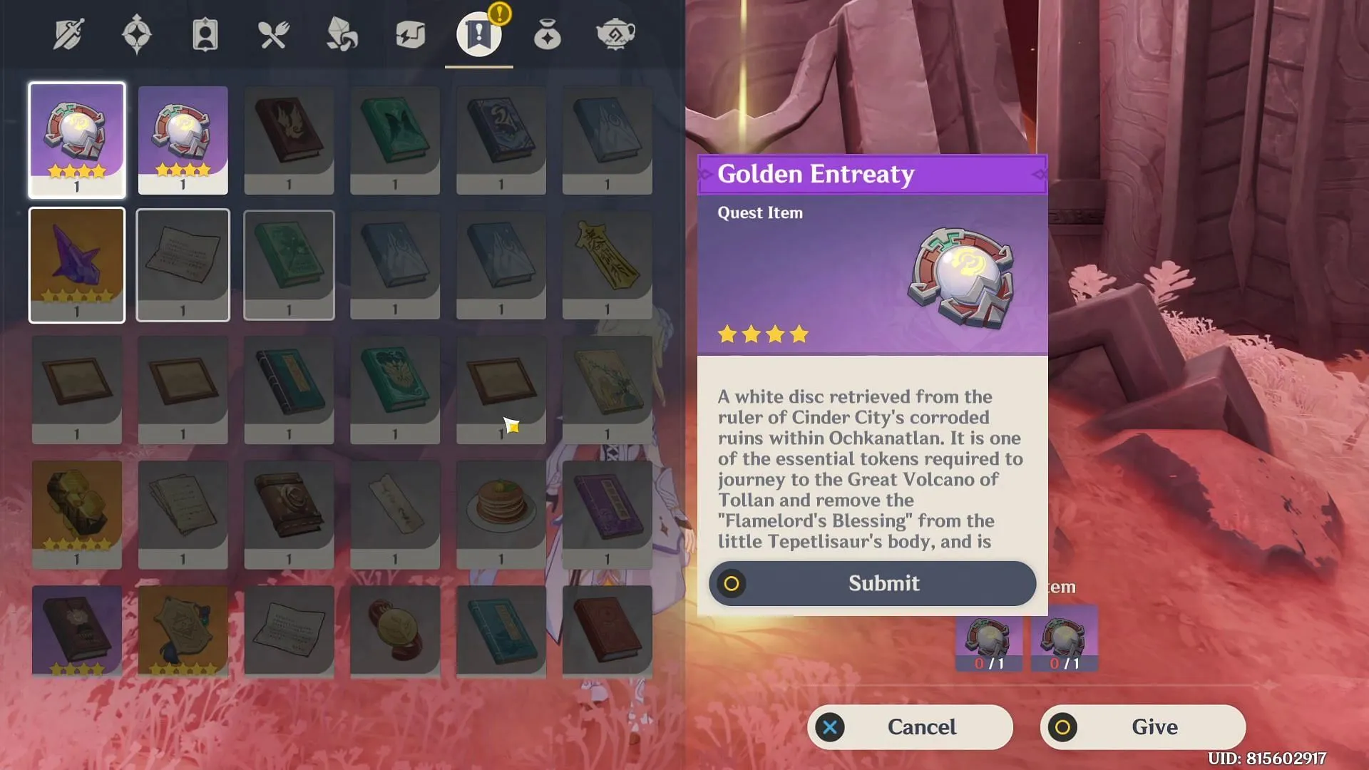Submit two Golden Entreaties