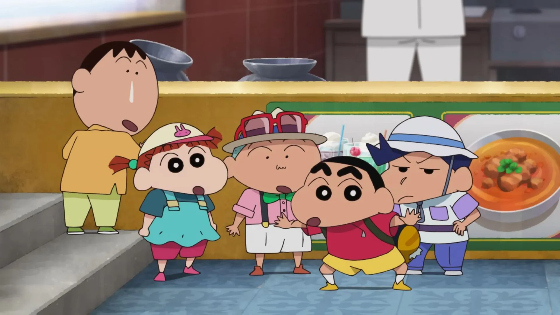 Shin-Chan and the Kasukabe Defense Force as depicted in the anime (Image via Shin-Ei Animation) Shin-Chan and the Kasukabe Defense Force as depicted in the anime (Image via Shin-Ei Animation)
