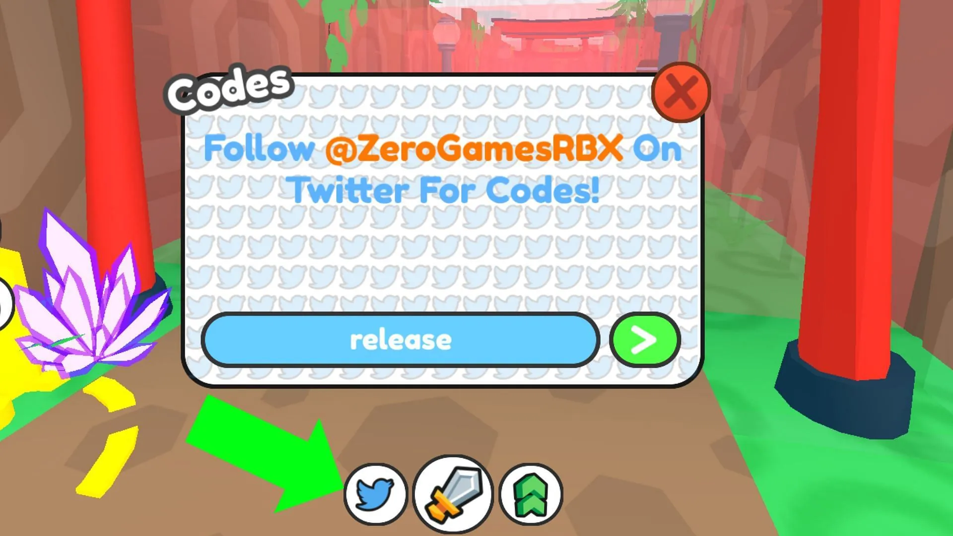 Claim your rewards by clicking the green activation button (Image via Roblox) Claim your rewards by clicking the green activation button (Image via Roblox)