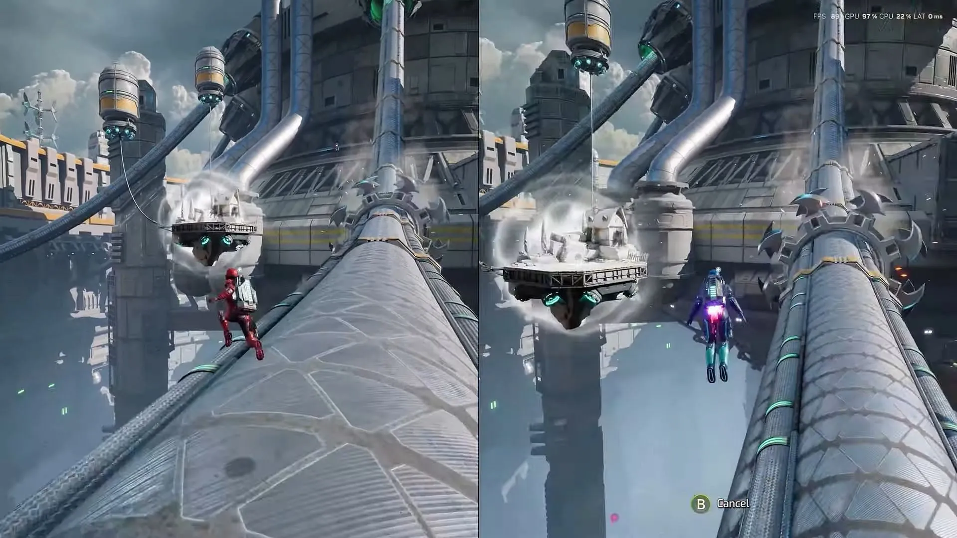 Evade the wire-spanning spinning blade (Image via Electronic Arts || YouTube/@ JSkeleton)