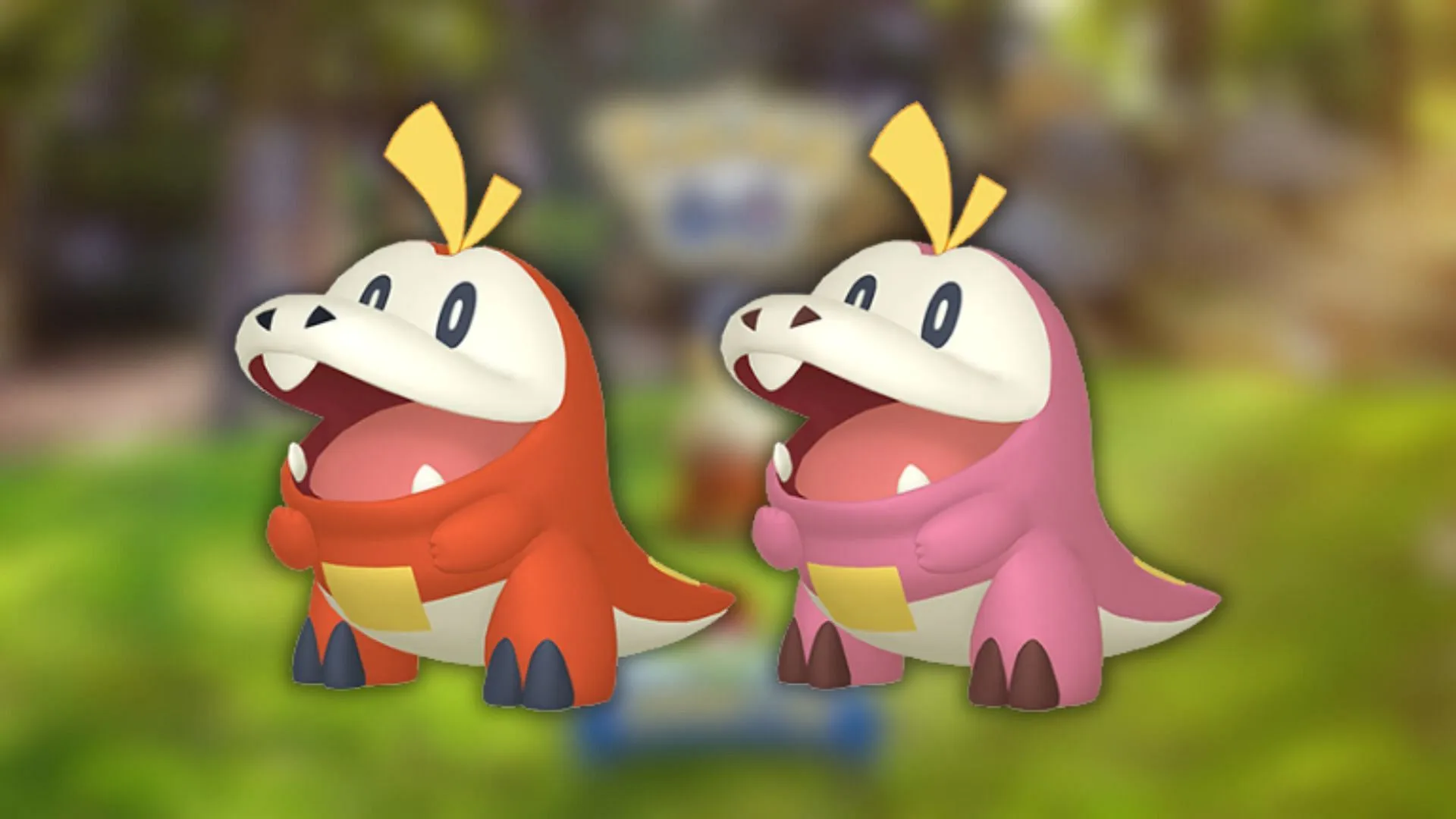 Fuecoco와 그 빛나는 변종(이미지 출처: The Pokemon Company)