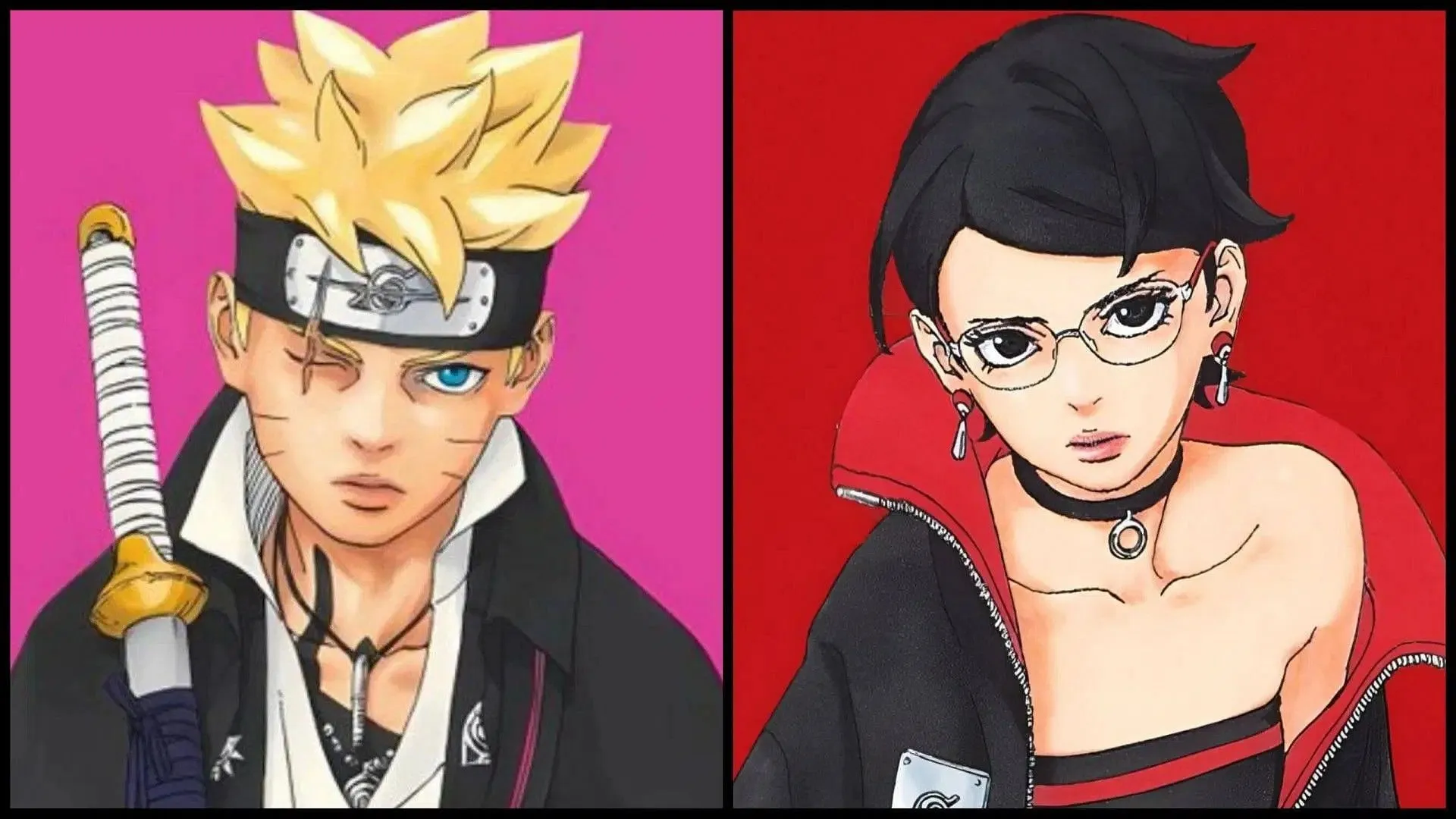 The protagonist and Sarada as seen in the manga (Image via Shueisha).