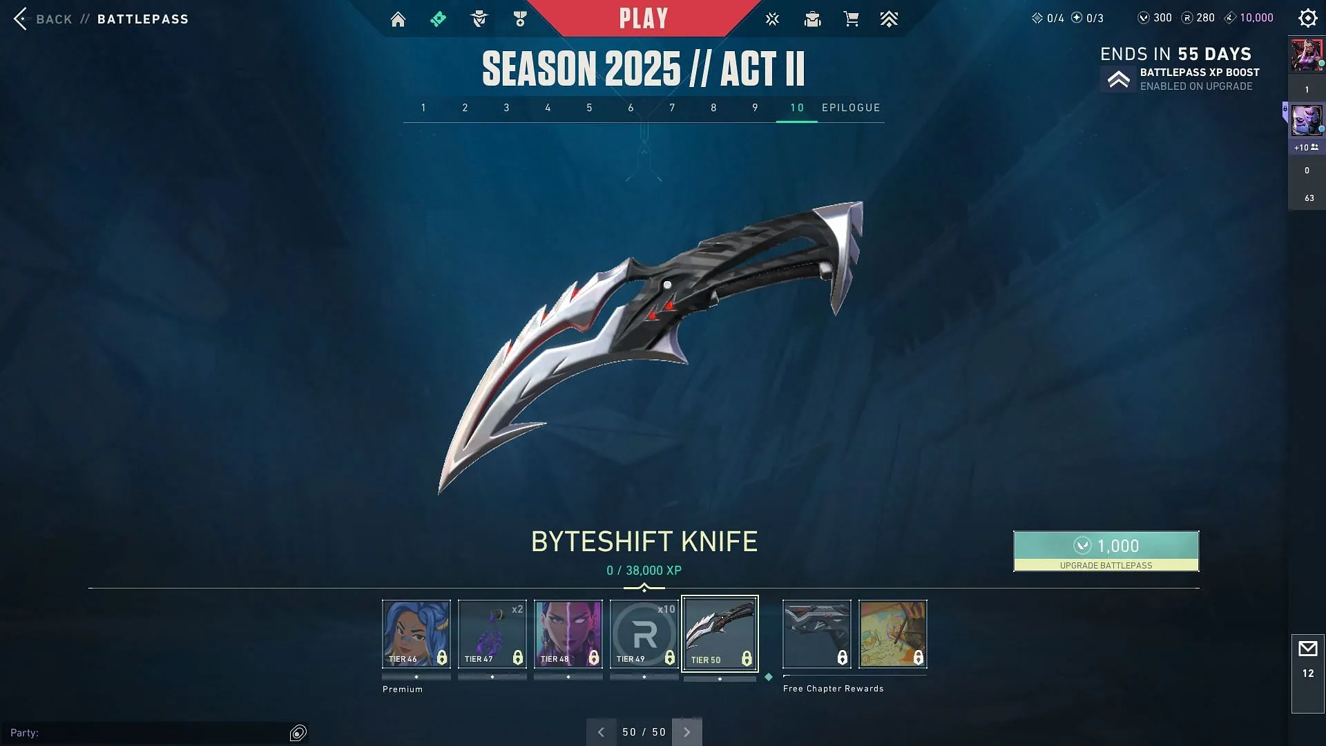 Tier 46-50 rewards in Valorant Season 2025 Act 2 Tier 46-50 rewards in Valorant Season 2025 Act 2