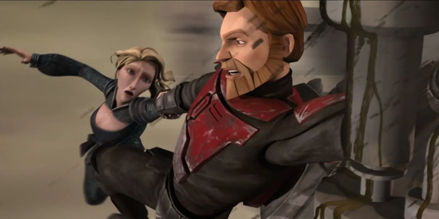 Obi-Wan attempting to rescue Satine