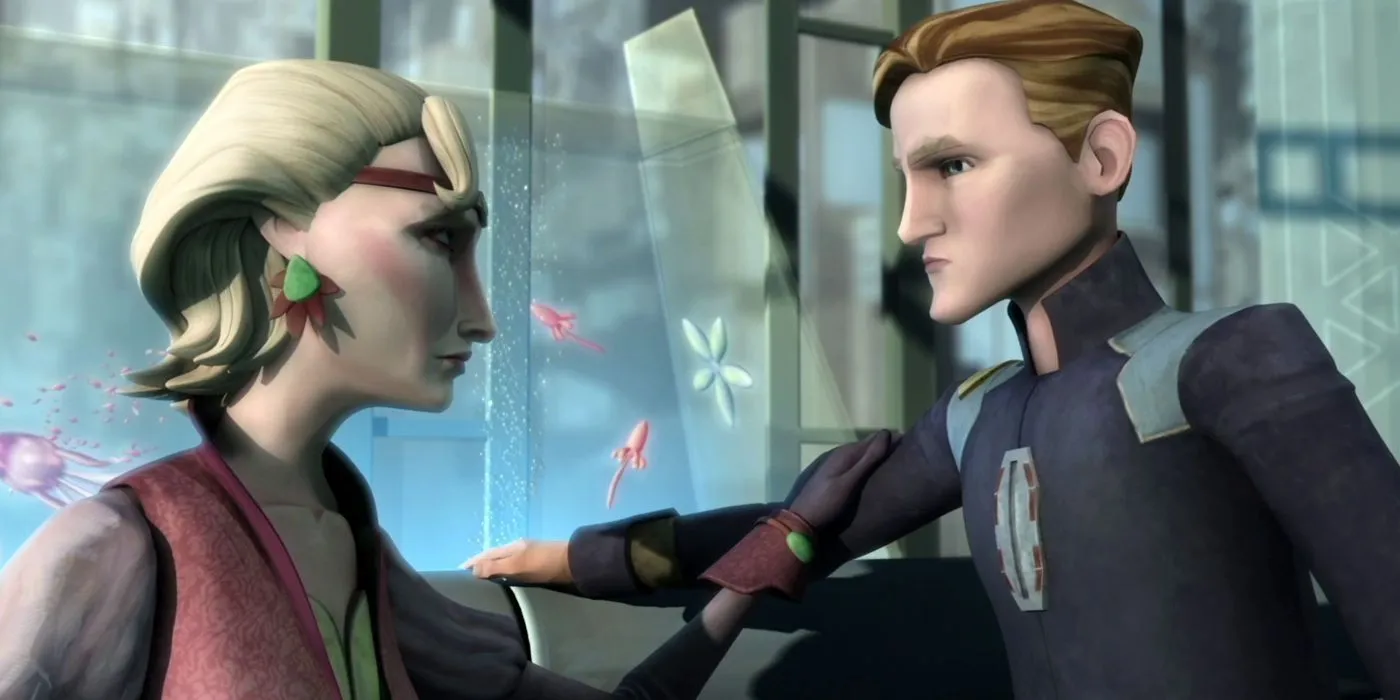 Satine and Korkie in Clone Wars