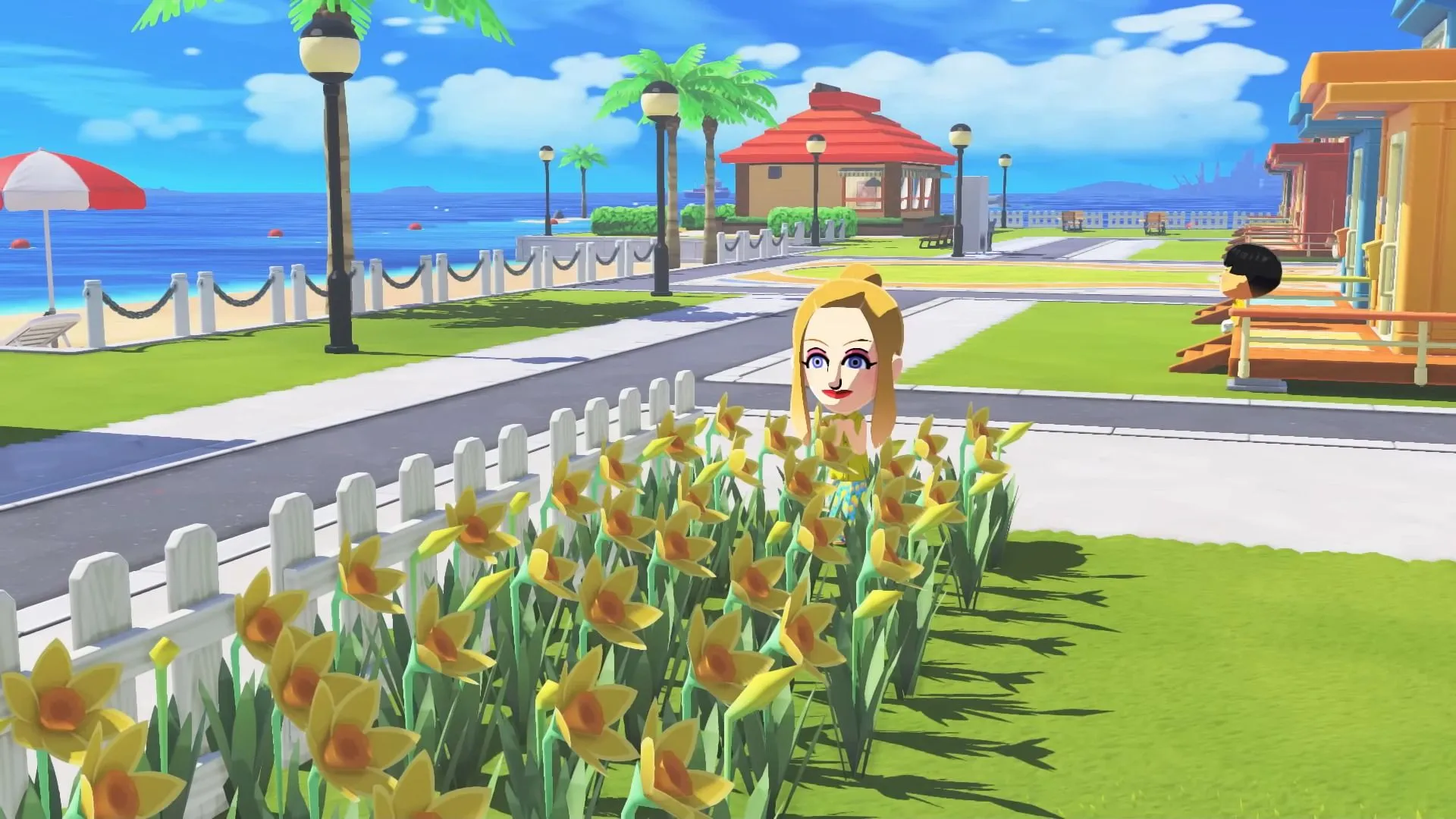 Mii in a garden Mii in a garden