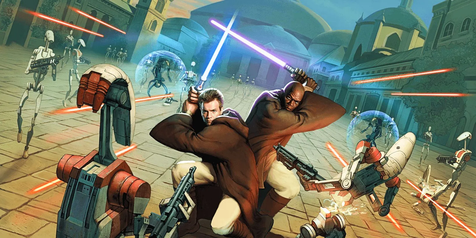 Young Obi-Wan and Mace Windu