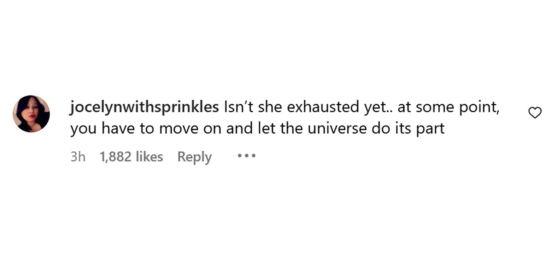 A comment reacting to the news (Image via Instagram/@theshaderoom) A comment reacting to the news (Image via Instagram/@theshaderoom)
