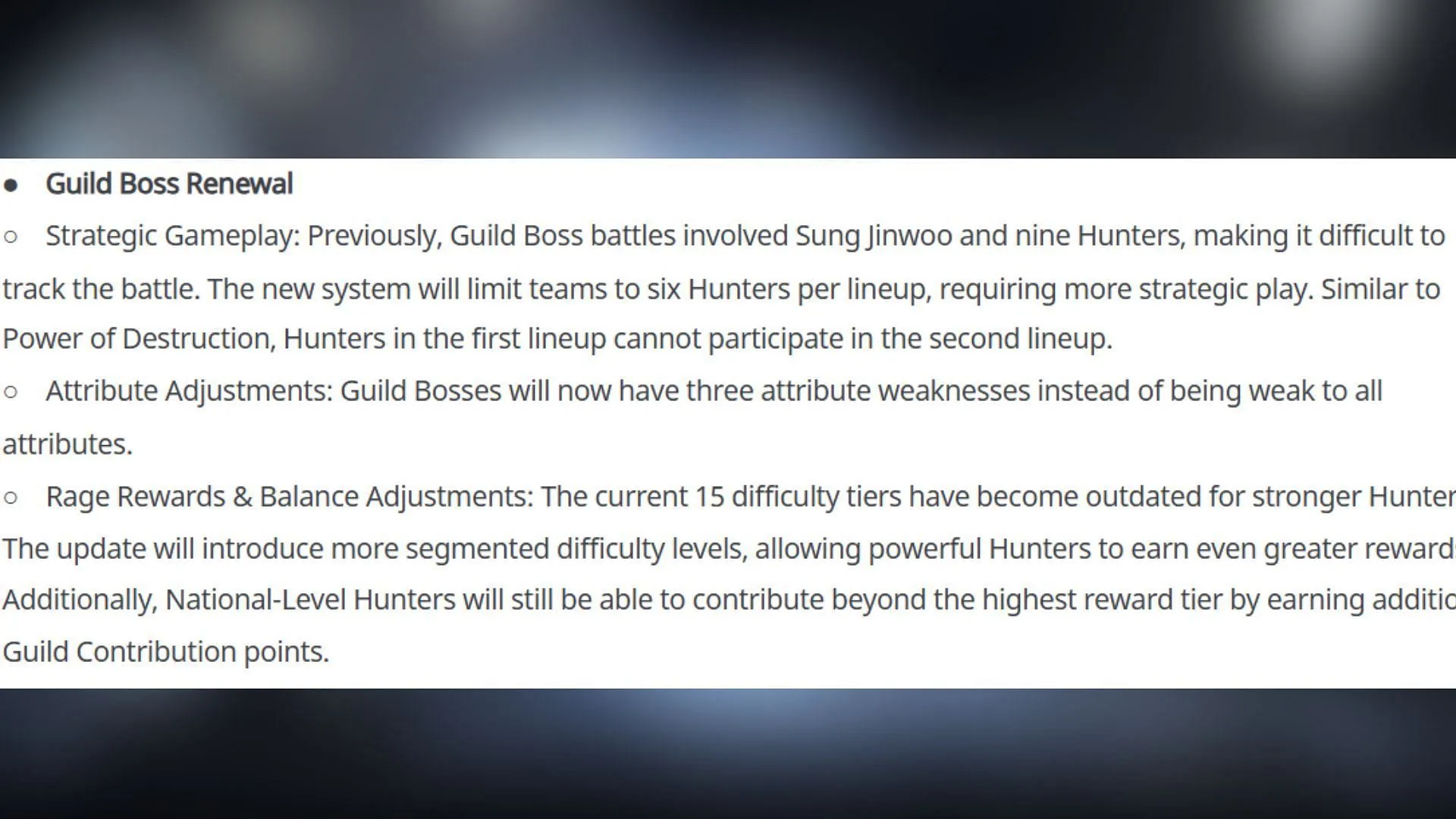 Netmarble will add Guild boss rage battle as Guild All-Out War with new mechanics (Image via Netmarble) Netmarble will add Guild boss rage battle as Guild All-Out War with new mechanics (Image via Netmarble)