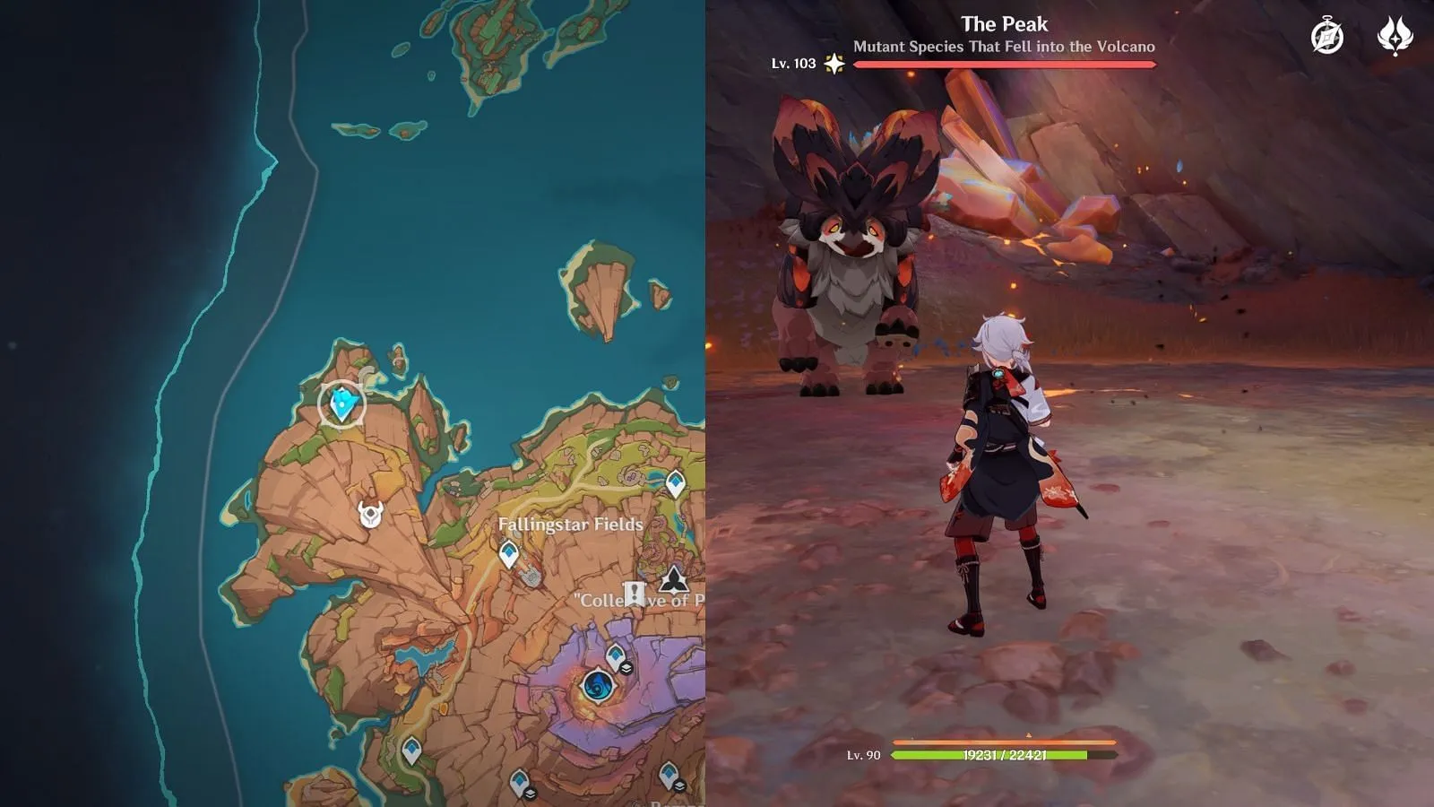 Location of The Peak (Image via HoYoverse)