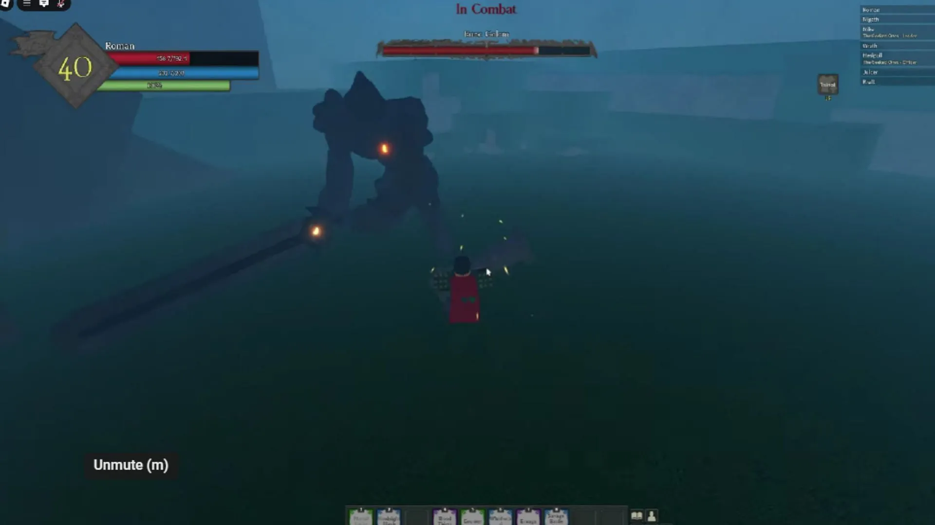 Sword swing attack (Image via Roblox | YouTube@Showy)