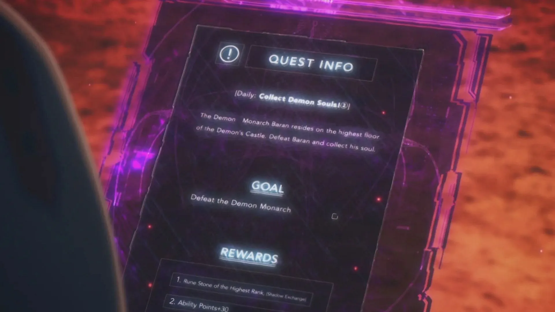 The Demon Castle's 100th Floor Notification (Image via A-1 Pictures) The Demon Castle's 100th Floor Notification (Image via A-1 Pictures)