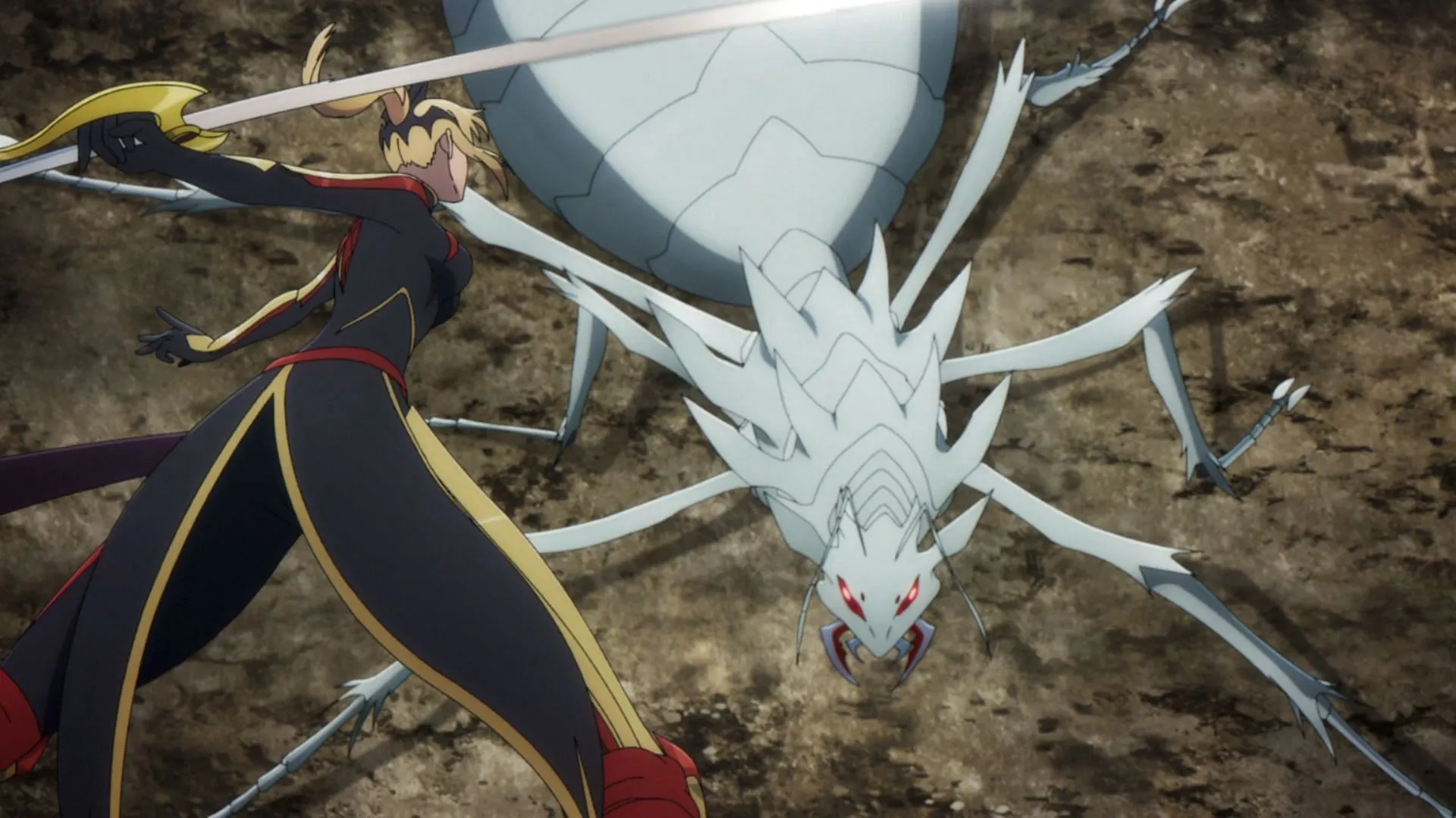 Hae-in slays the queen (Image via A-1 Pictures) Hae-in slays the queen (Image via A-1 Pictures)