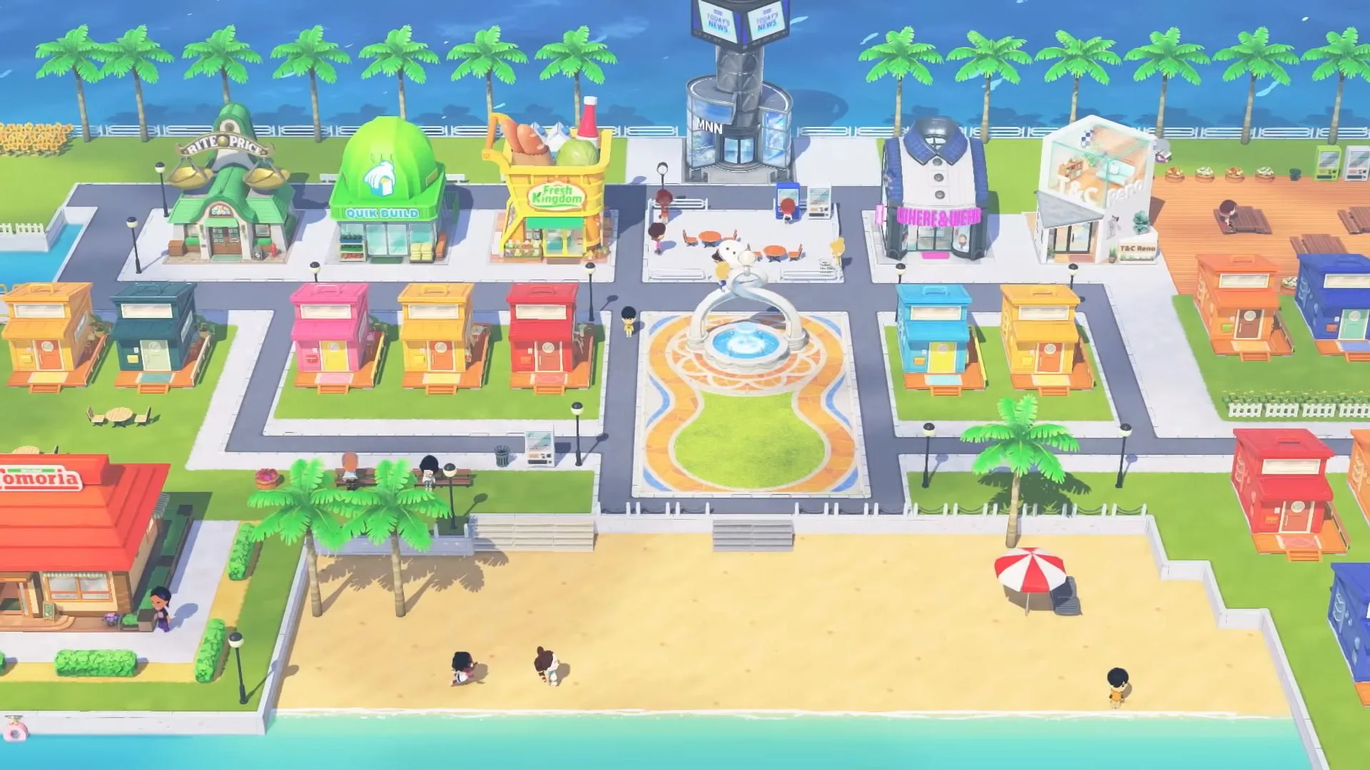 Aerial view of the island in Tomodachi Life: Living The Dream Aerial view of the island in Tomodachi Life: Living The Dream