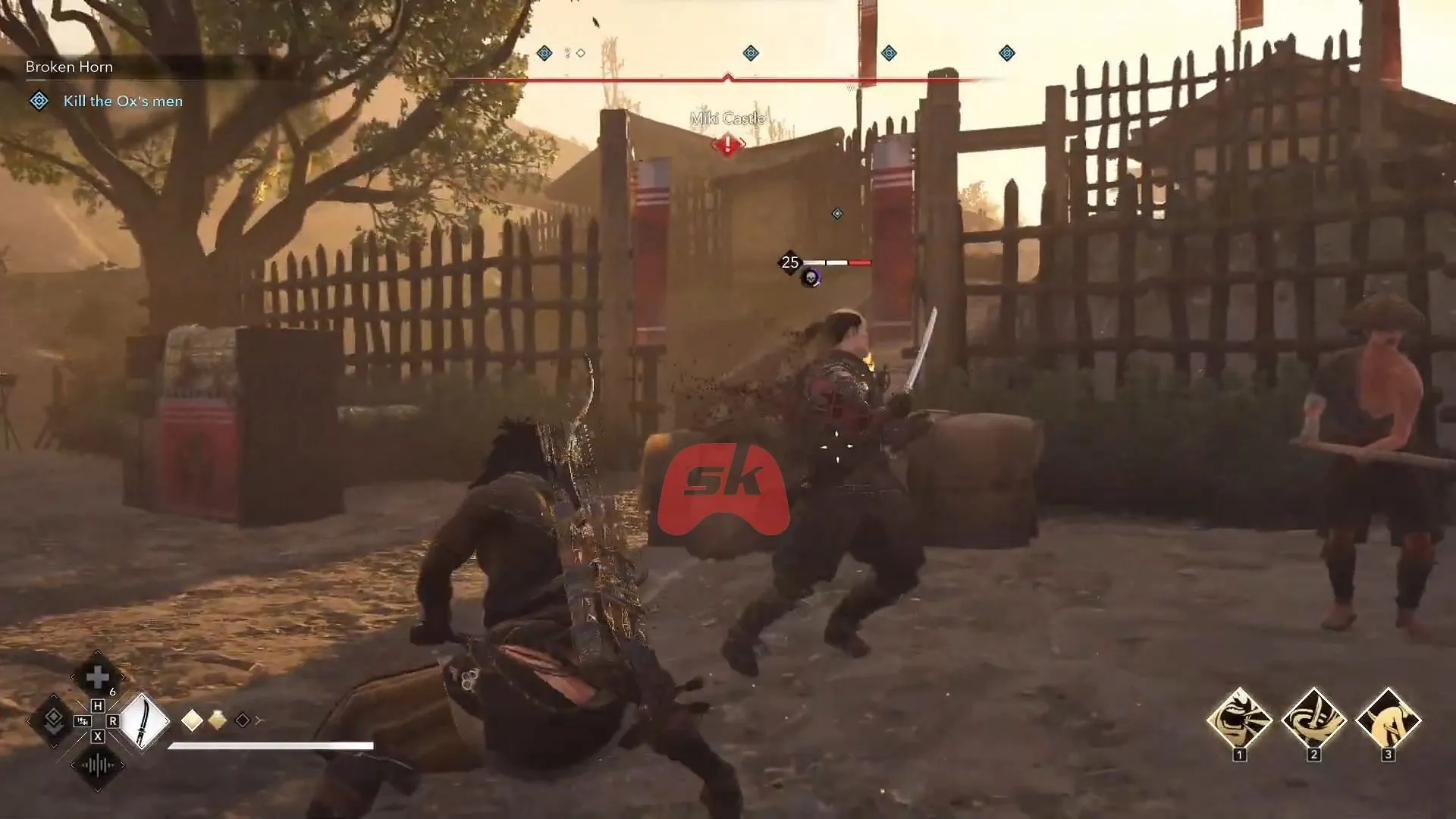Combat with guards in Broken Horn quest