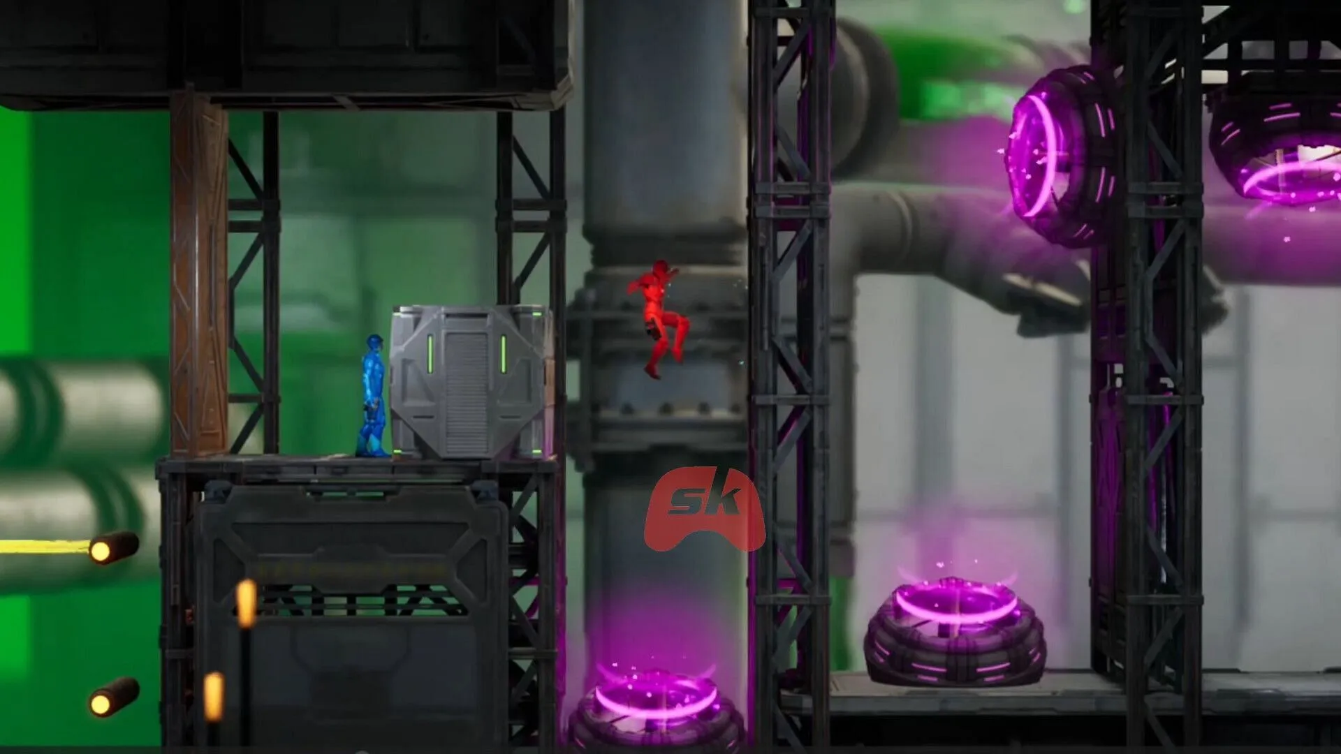 Use the pink portals to teleport (Image via Sportskeeda Gaming || EA)