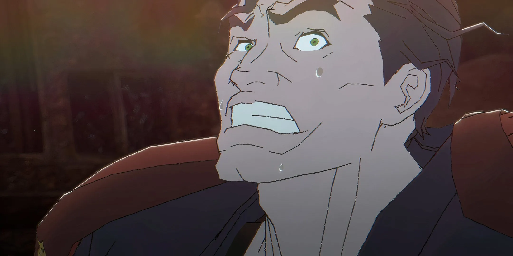 Superman looking scared
