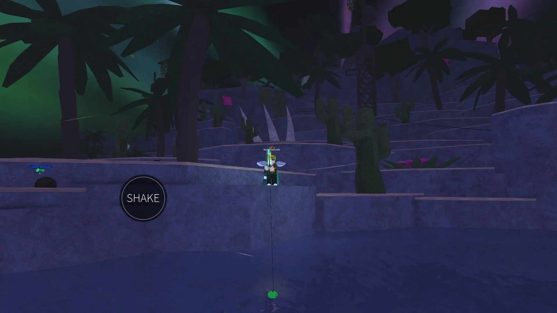 You must fish in diverse areas to boost your chances of obtaining a Nuke (Image via Roblox)