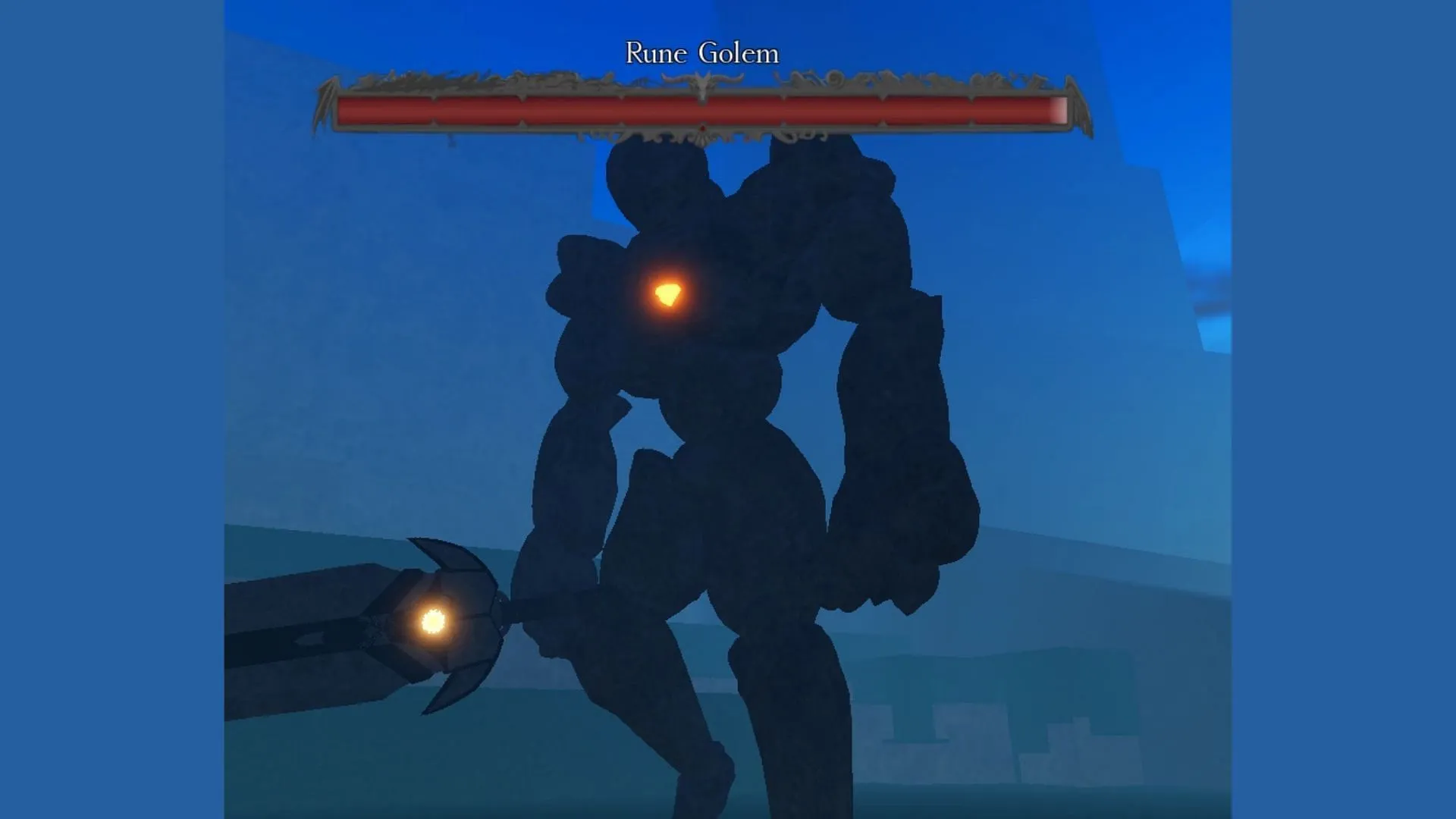 The Rune Golem boss (Image via Roblox)